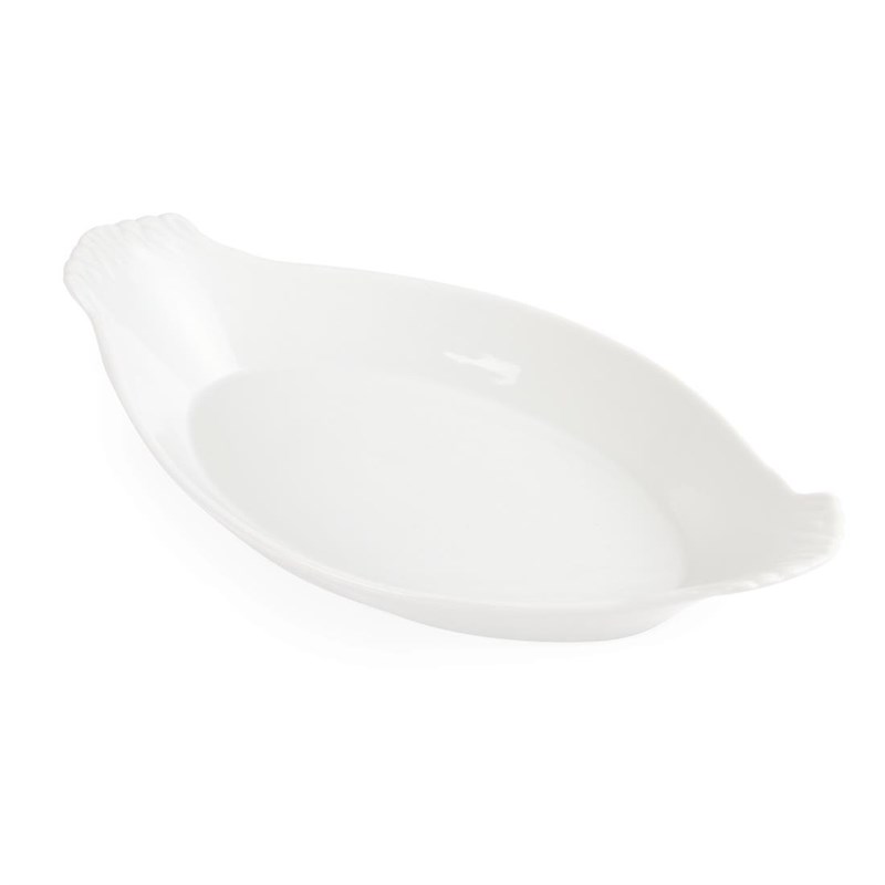 Plats Ovales À Oreilles Blancs Olympia 56 X 320 X 177 Mm- Boite De 6