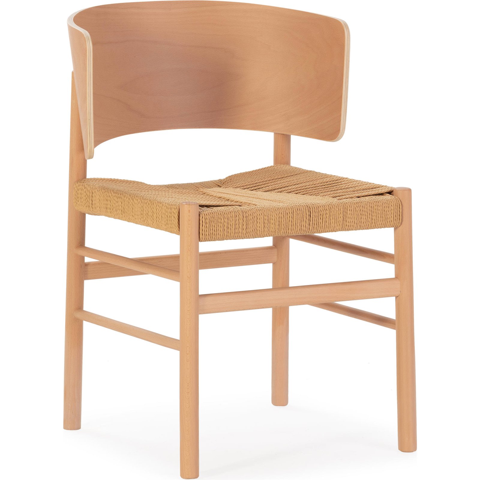 Chaise En Hêtre Et Corde Naturelle - Naturel