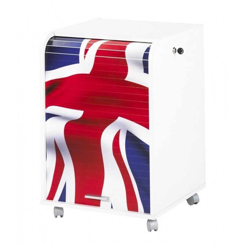 Caisson Bureau Beaux Meubles Pas Chers 701 2 Tiroirs Roulettes Blanc