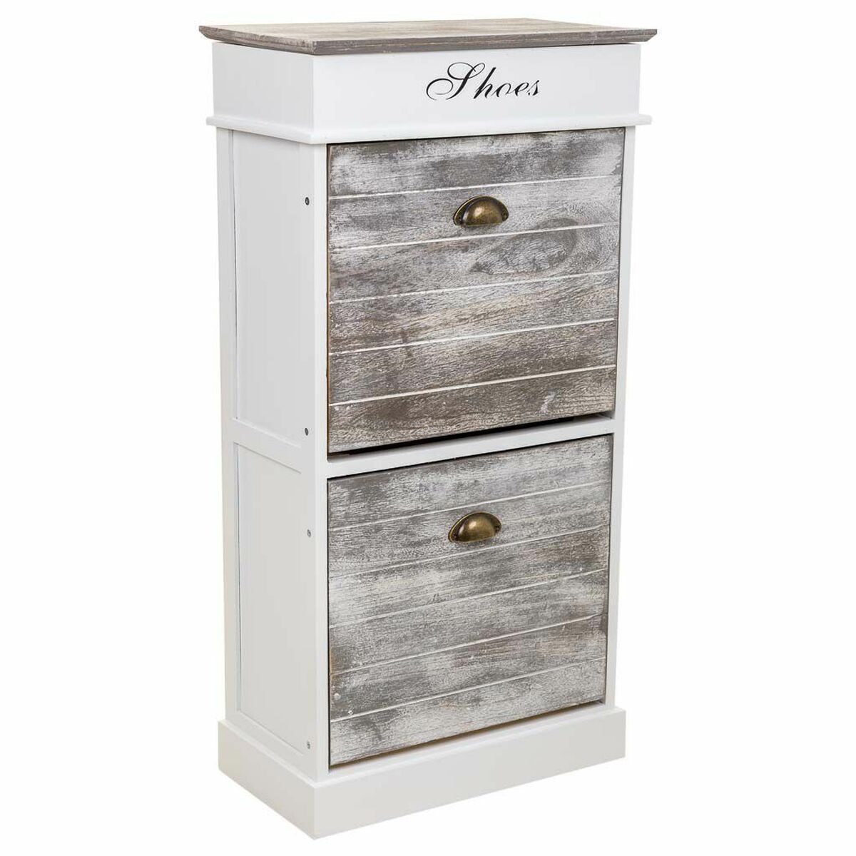 Range-chaussures Alexandra House Living Blanc 28 X 98 X 50 Cm 2 Tiroirs