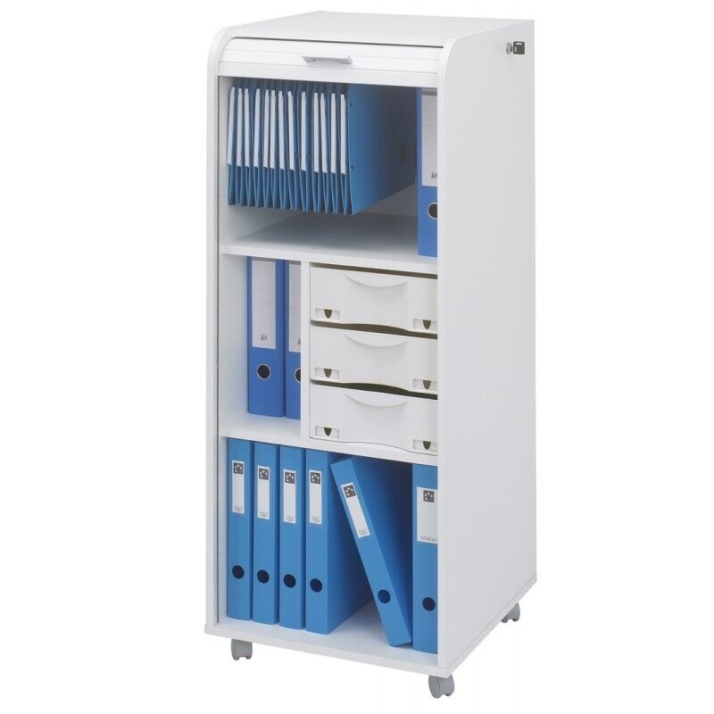 Caisson Bureau Beaux Meubles Pas Chers Rideau Blanc 47,2 Cm 107,6 Cm Roulettes
