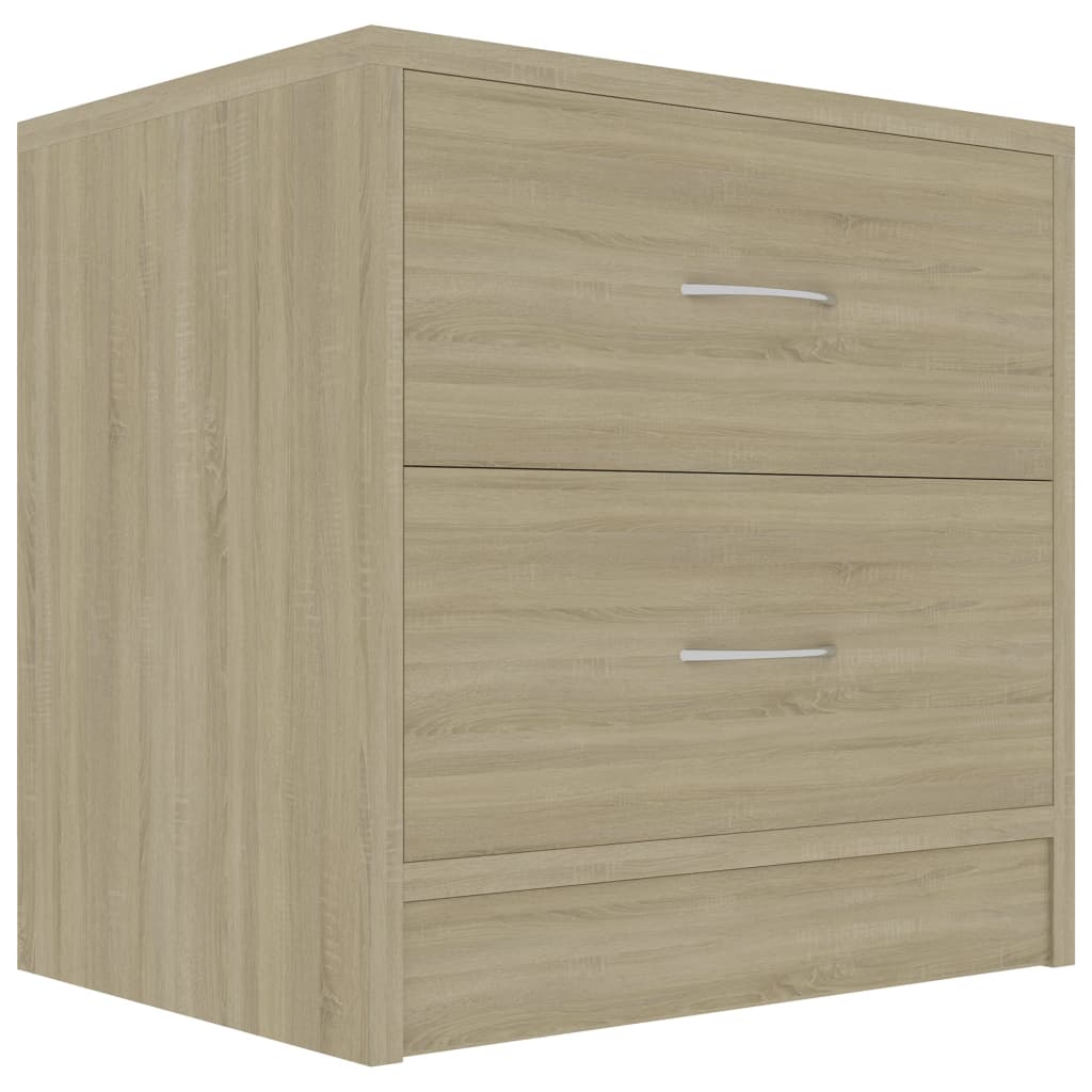Table De Chevet Avec 2 Tiroirs 40 X 30 X 40 Cm Bois D'ingénierie Dec033821