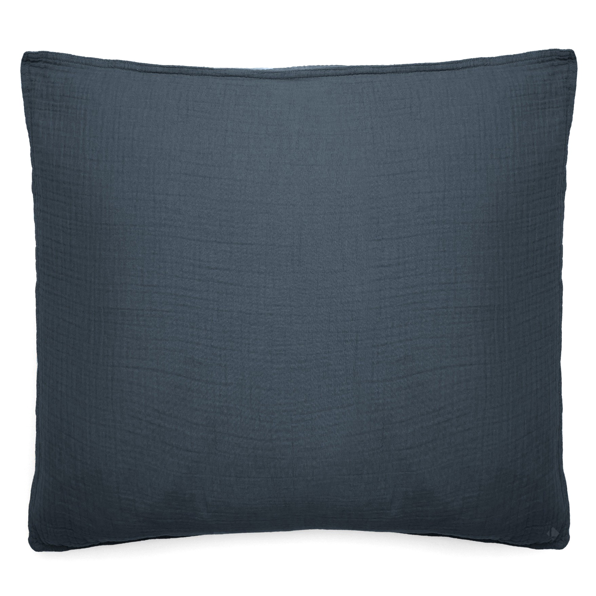 Taie D'oreiller 65x65 Cm Mousseline De Coton Milos Noir Granit