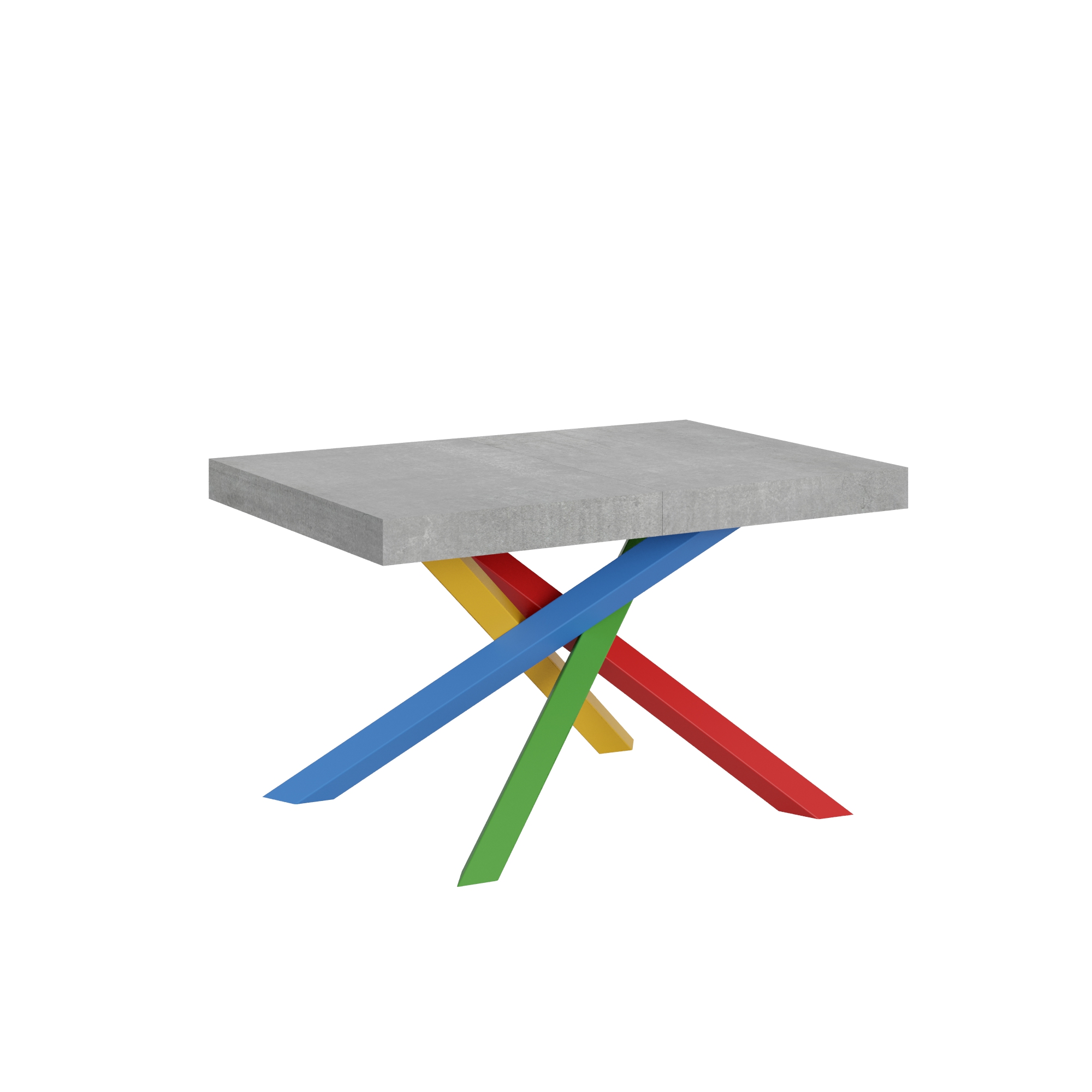 Table Extensible 90x140/244 Cm Volantis Cemento Structure 4/b