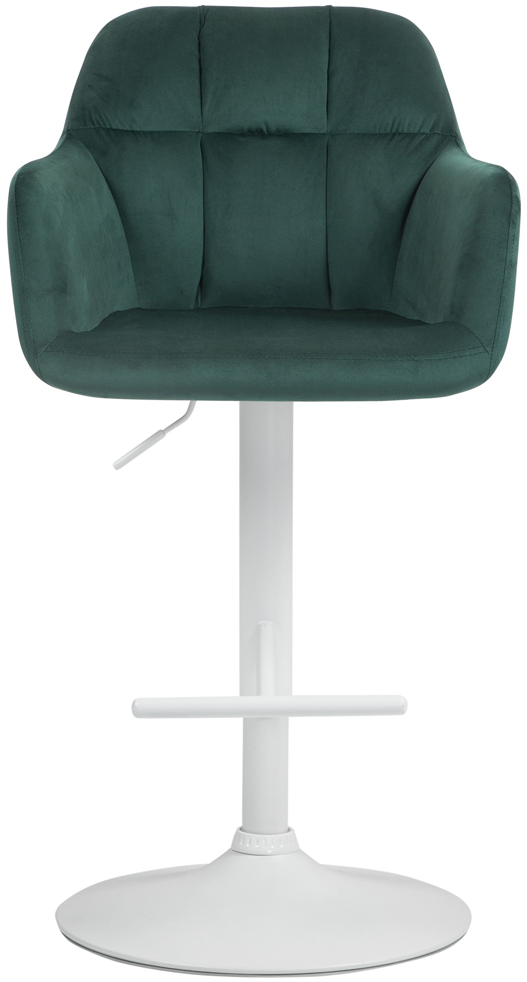 Tabouret De Bar Natoma Velours Blanc Vert