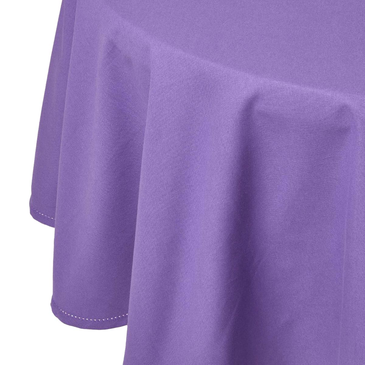 Nappe De Table Ronde En Coton Unie Violet - 178cm - Homescapes