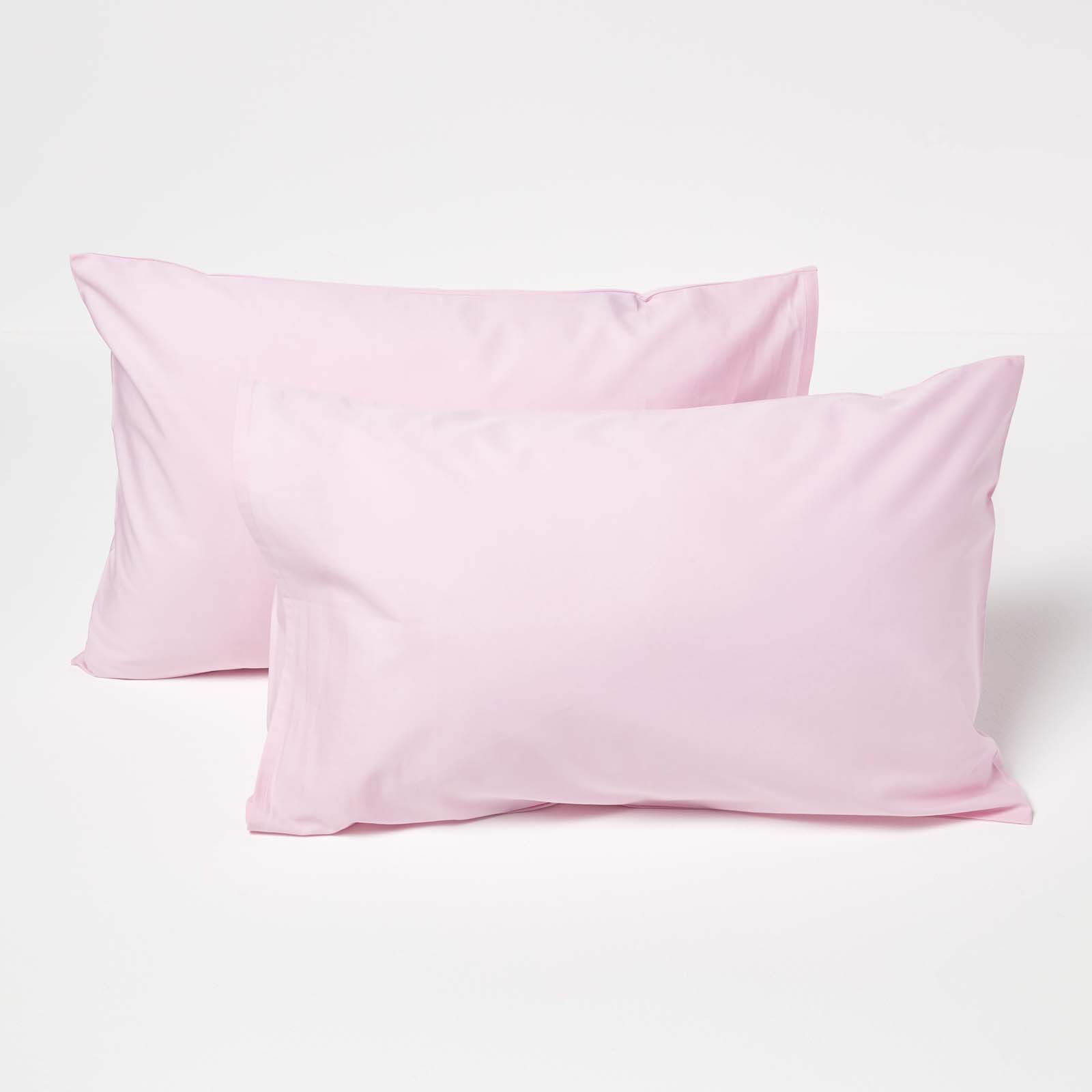 Lot De 2 Taie D'oreiller Enfant 40x60cm Rose Coton Égyptien 200tc Homescapes