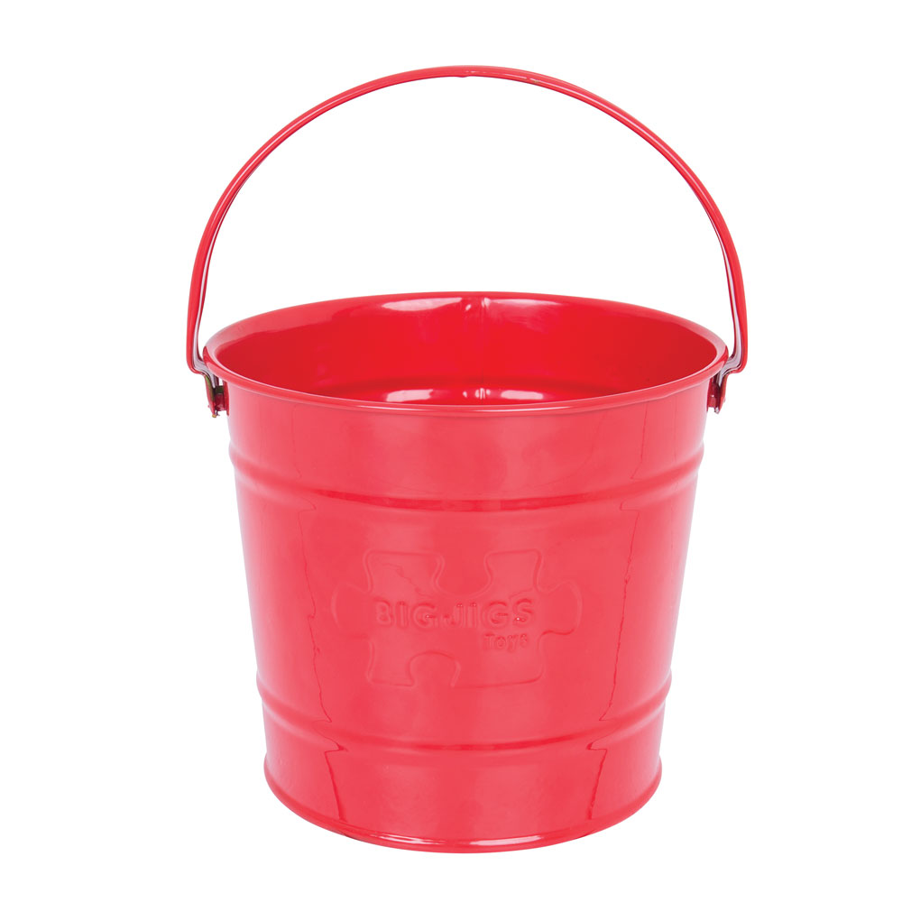 Bigjigs Toys, Seau De Jardinage Rouge Pour Enfants, Adapté Aux ges Dès 3 Ans