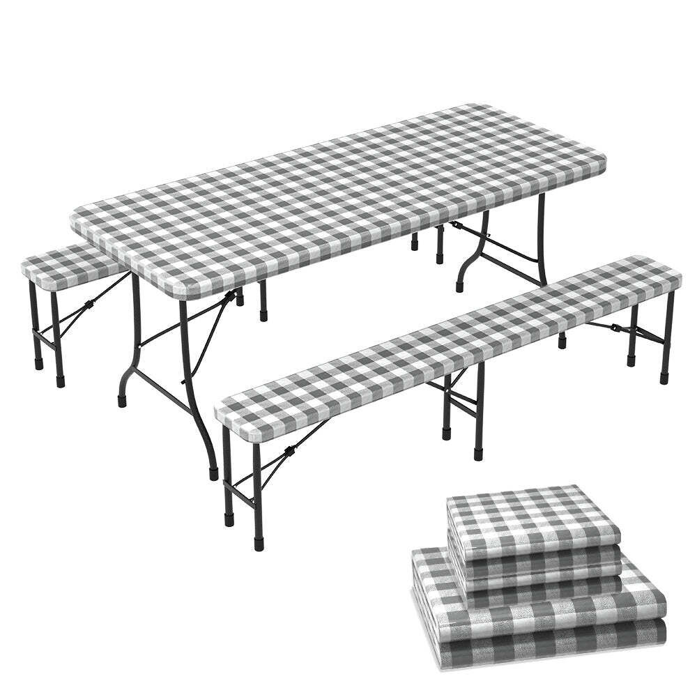 Vounot Lot De 3 Nappes De Table Et Banc En Pvc Vinyle Style Ceramique