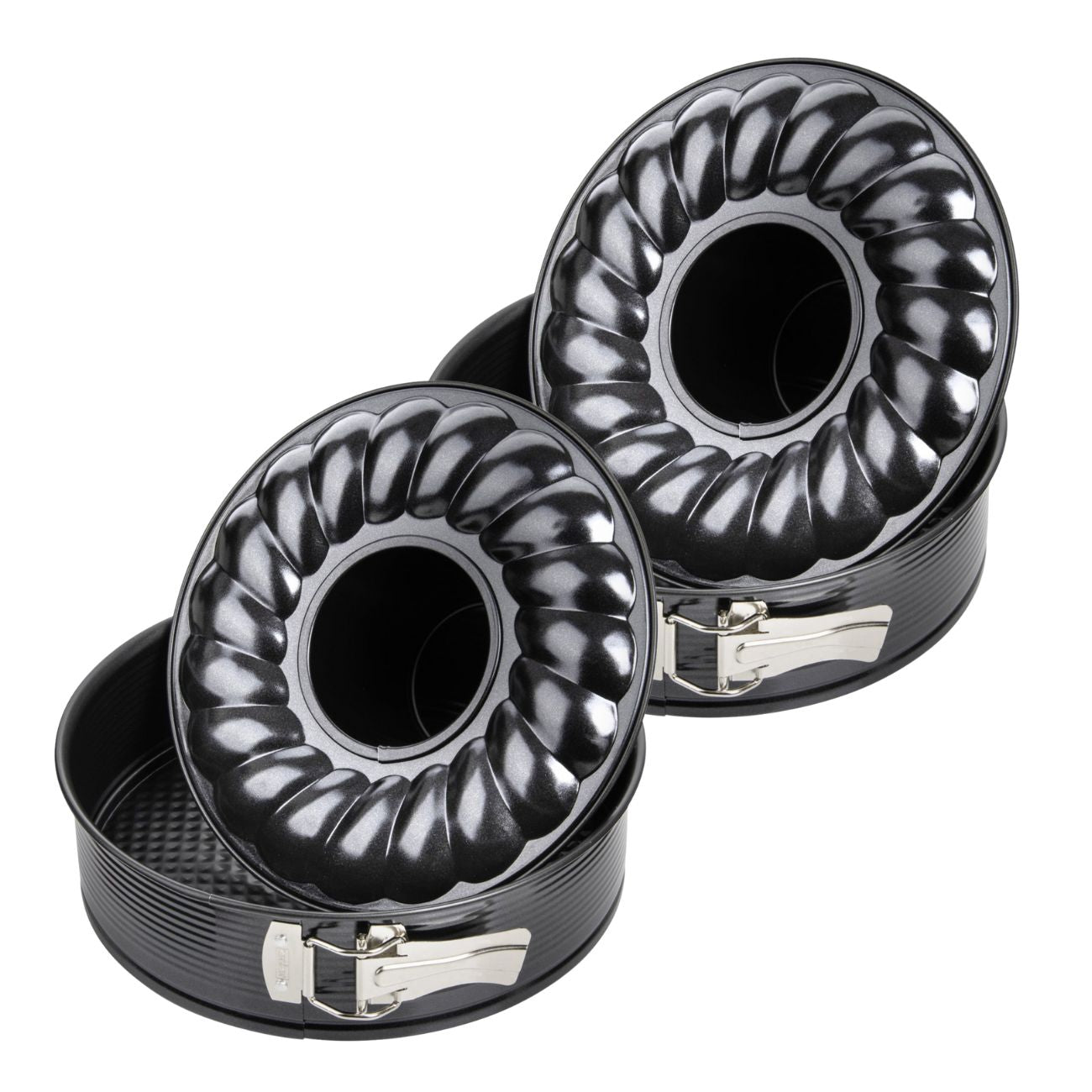 Lot De 2 Moules À Gâteaux 24/24 Cm Black Metallic Black