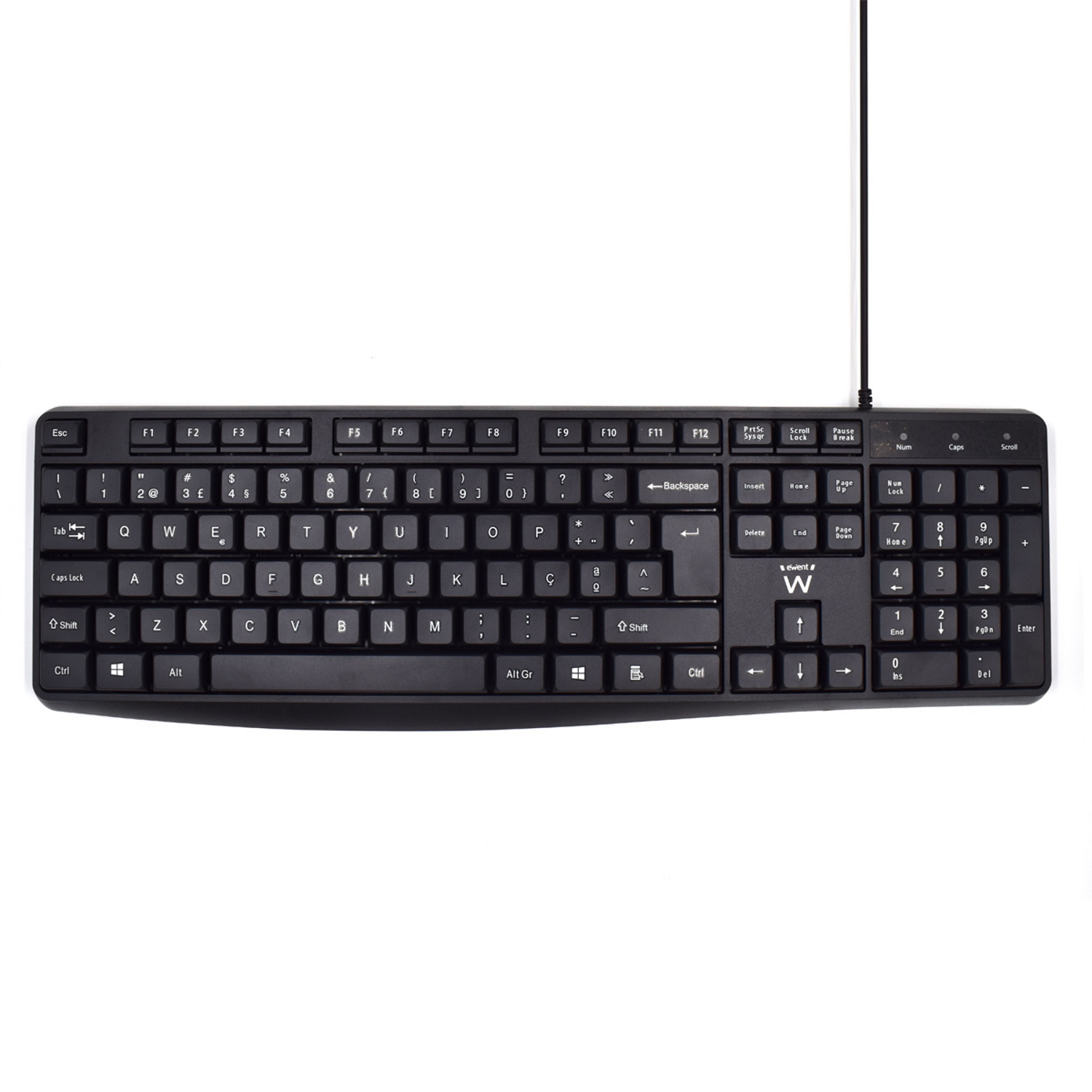 Ewent Ew3002 Clavier Bureau Usb Qwerty Portuguais Noir