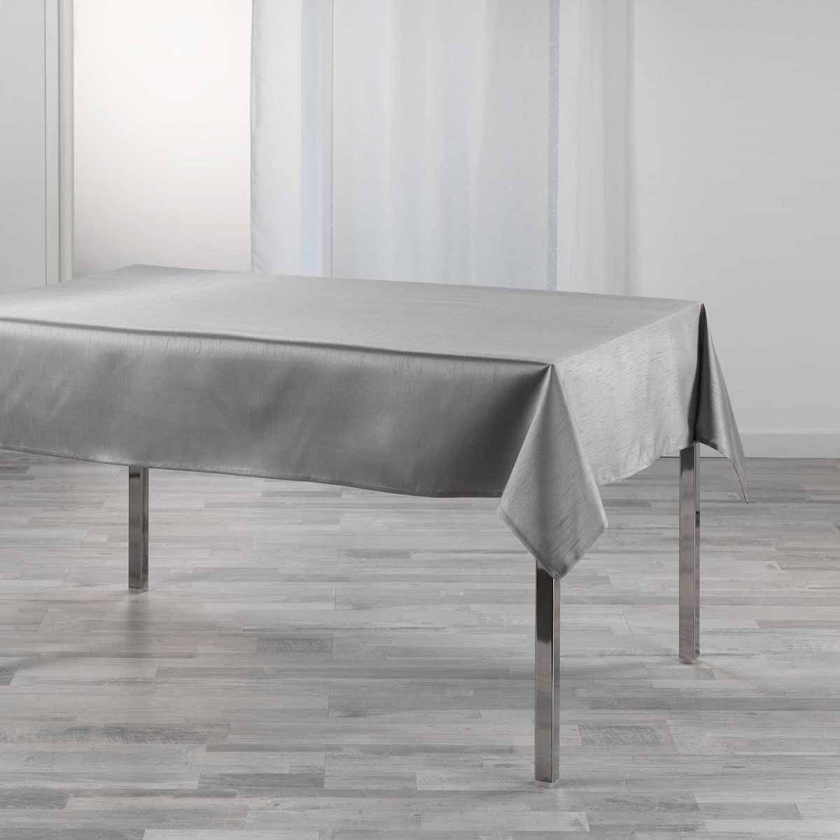 Nappe Rectangulaire "shana" 150x240cm Gris Perle