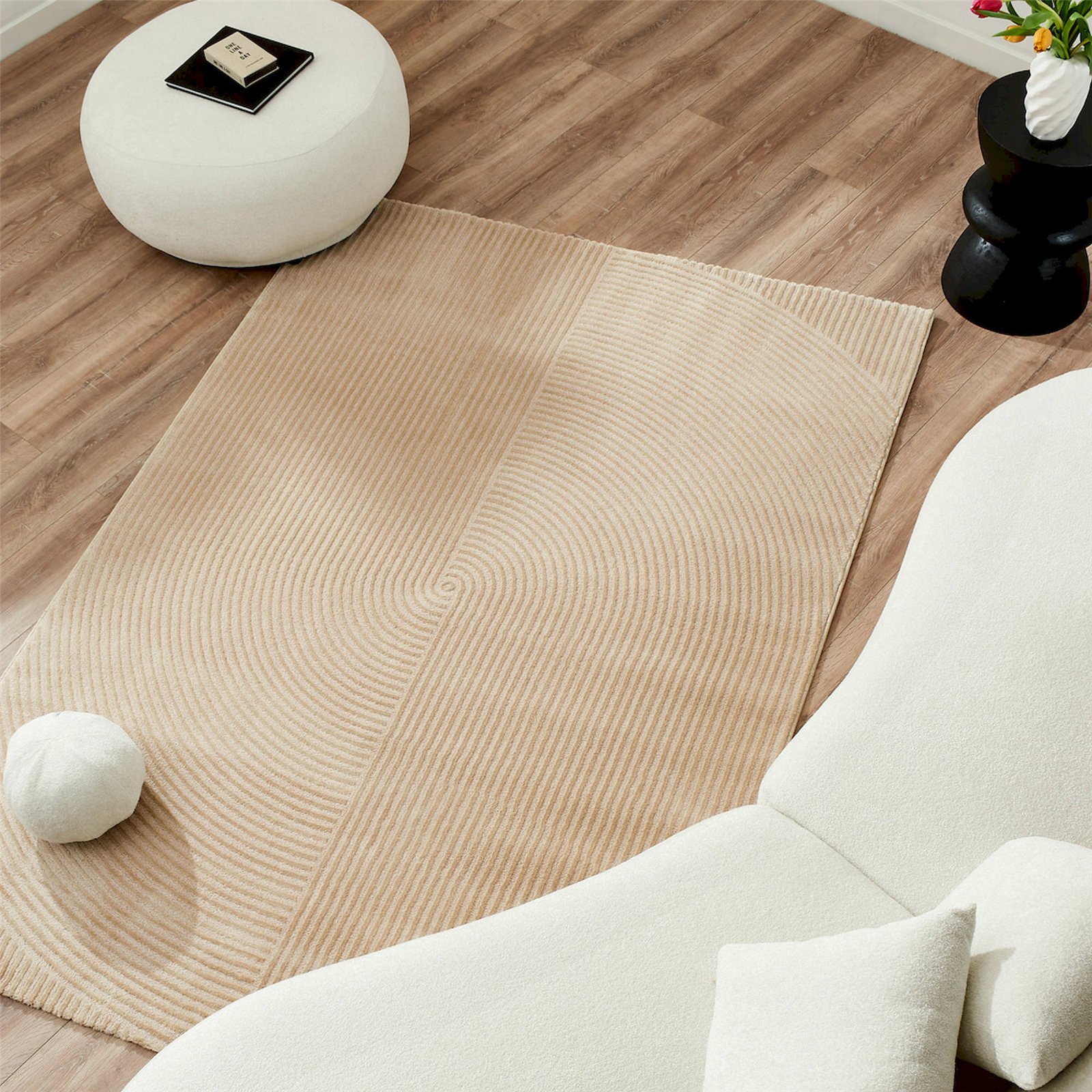 Tapis Tissé Intérieur Bianca Graphique - 80 X 150 Cm
