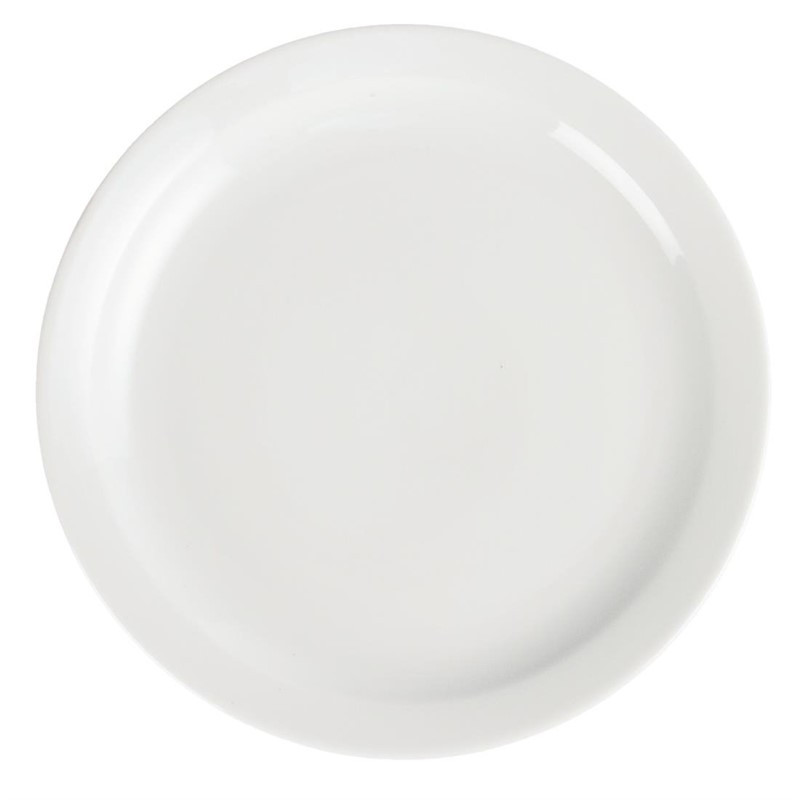 Assiettes À Bord Étroit Blanches 250(ø)mm Lot De 12 Olympia