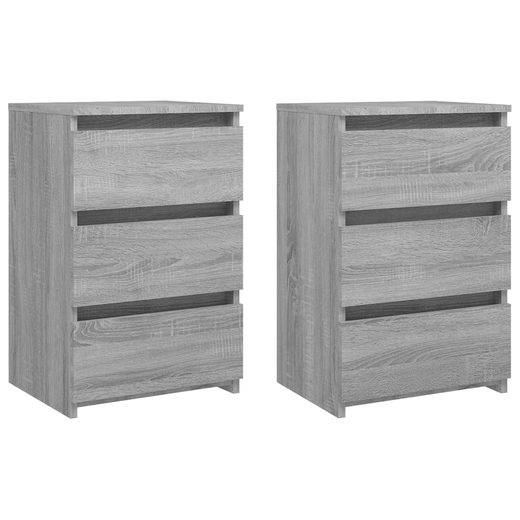 Lot De 2 Tables De Chevet Avec 3 Tiroirs 40 X 35 X 62,5cm Dec035705