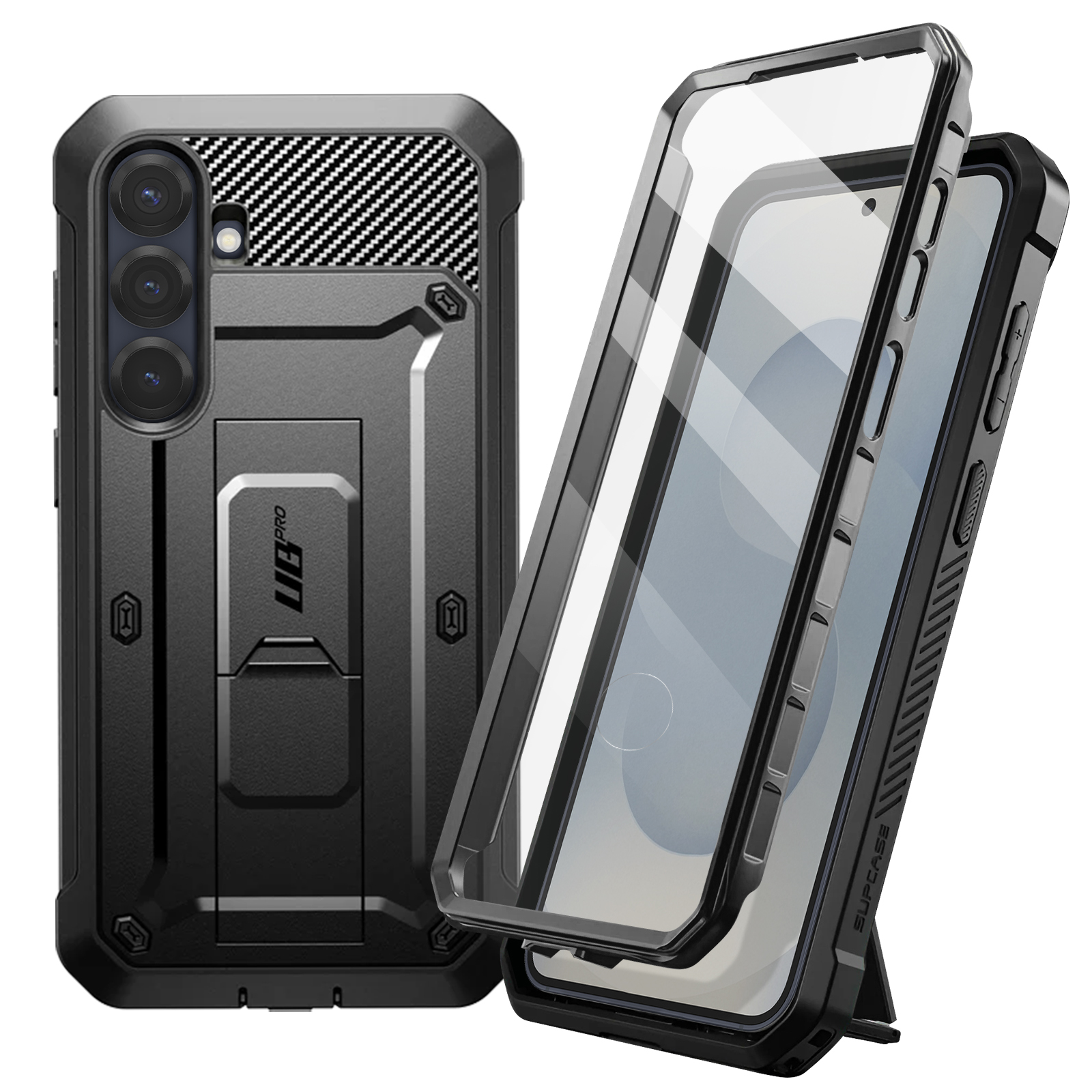 Coque Intégrale Pour Samsung Galaxy S25 Plus Antichoc Béquille Support Noir Supcase