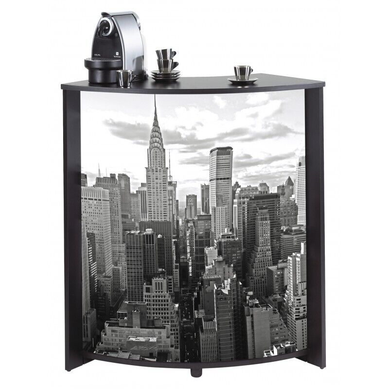 Meuble Bar Beaux Meubles Pas Chers New York 500 96,7 Cm Noir Mélaminé