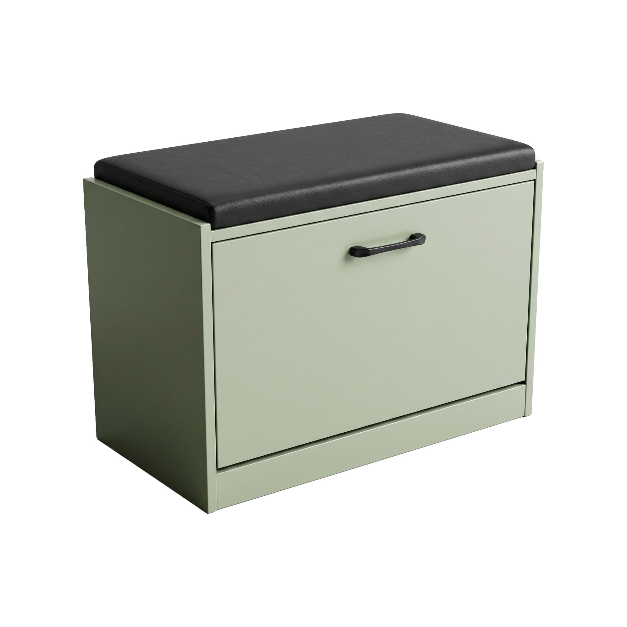 Kaizen - Banc D'Entrée Avec Étagère À Chaussures 63x47x30 Cm, Étagère À Chaussures Pour 9 Paires Avec Coussin En Bois De Sauge