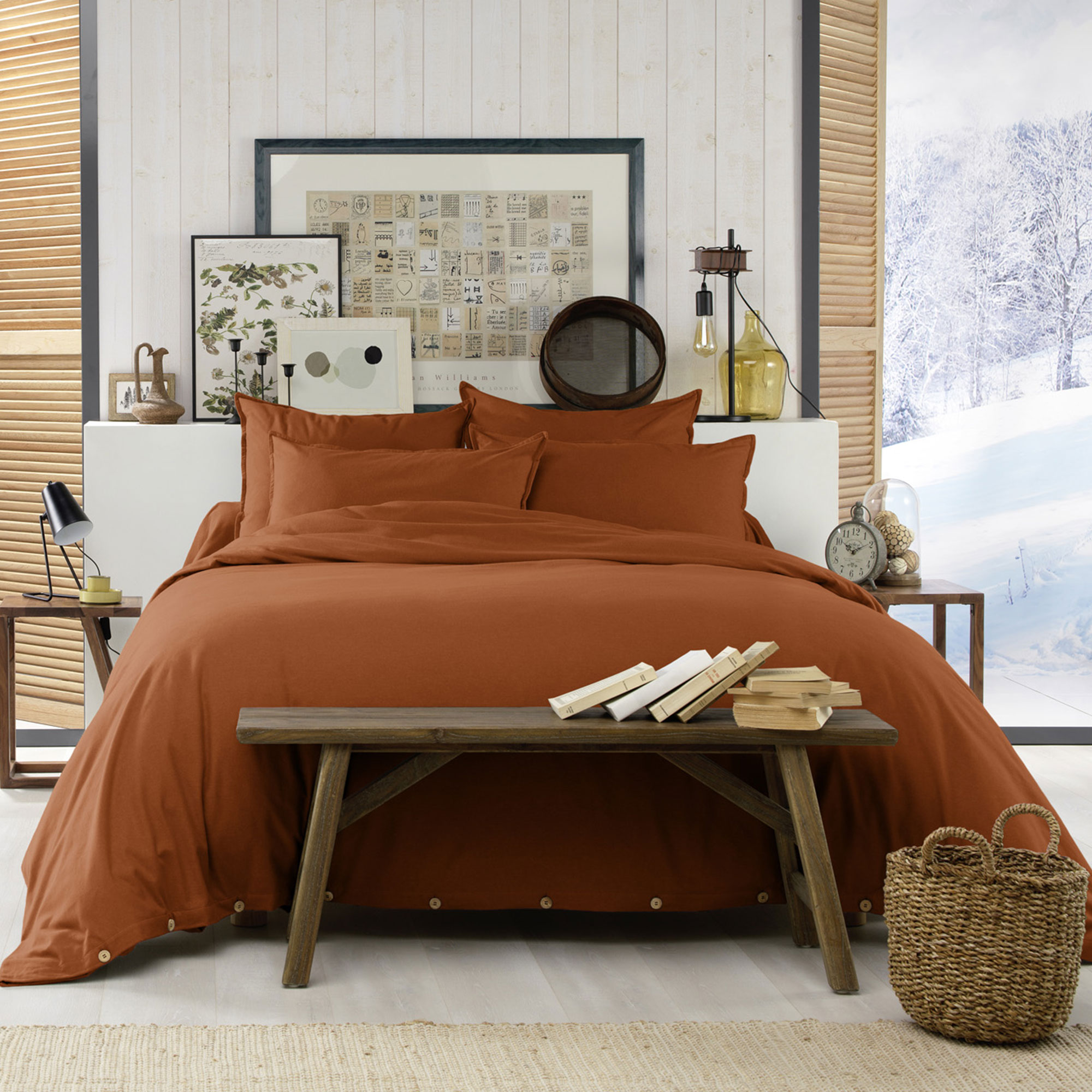 Housse De Couette 200x200 Flanelle De Coton Tomette
