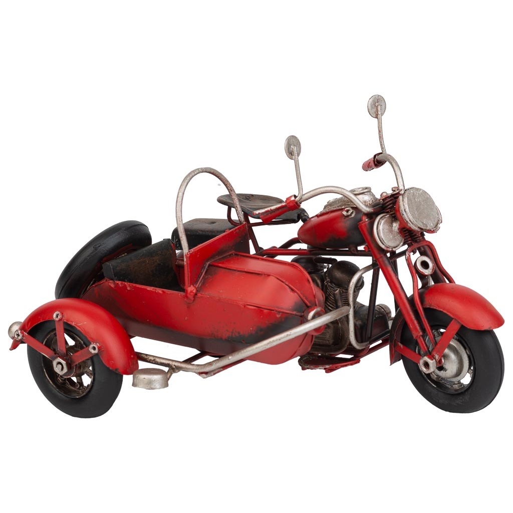 Sidecar En Métal Rouge 19x13.5x11.5h