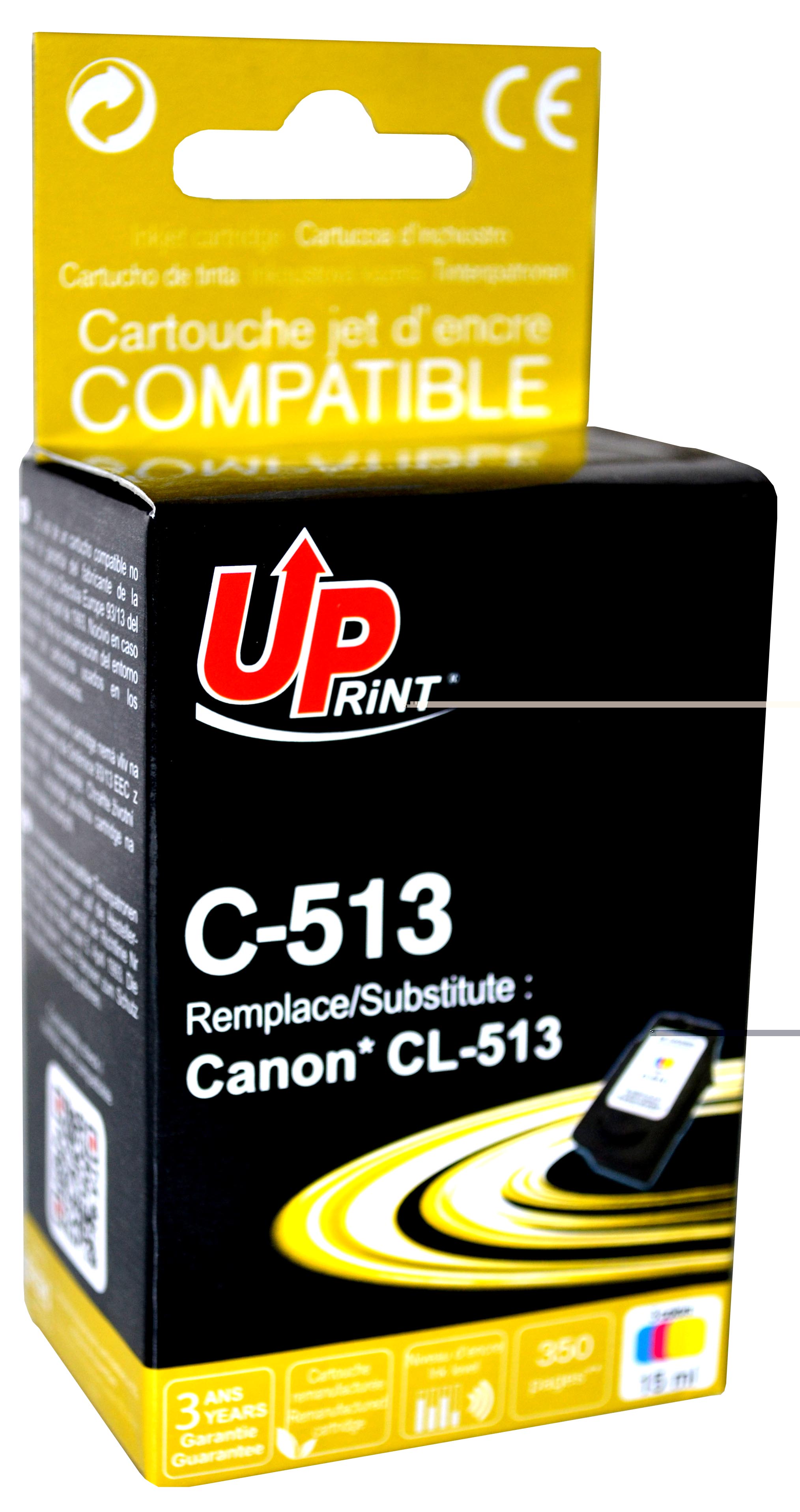 Cartouche Encre Uprint Compatible Canon Cl-513 Couleur