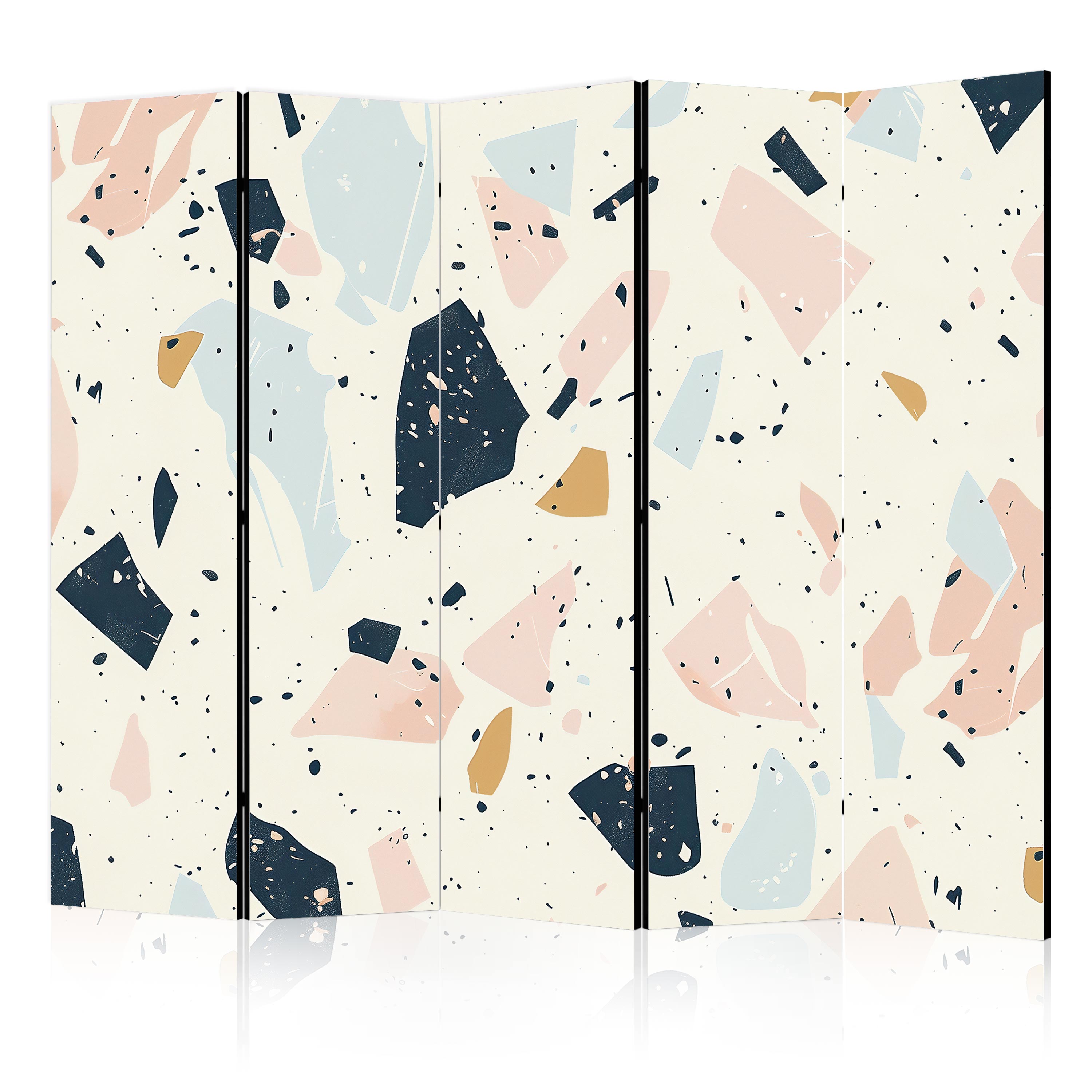 Paravent - Terrazzo Avec Pierres Aux Couleurs Tamisées 225x172
