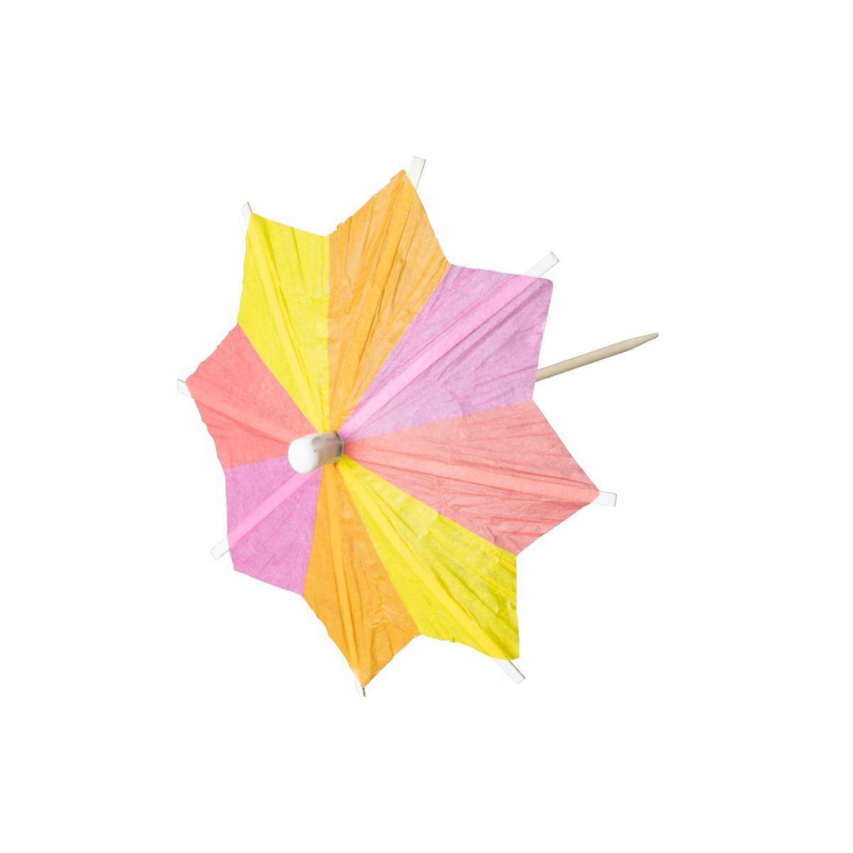 Lot De 15 Mini Parasols Pour Cocktail Nature