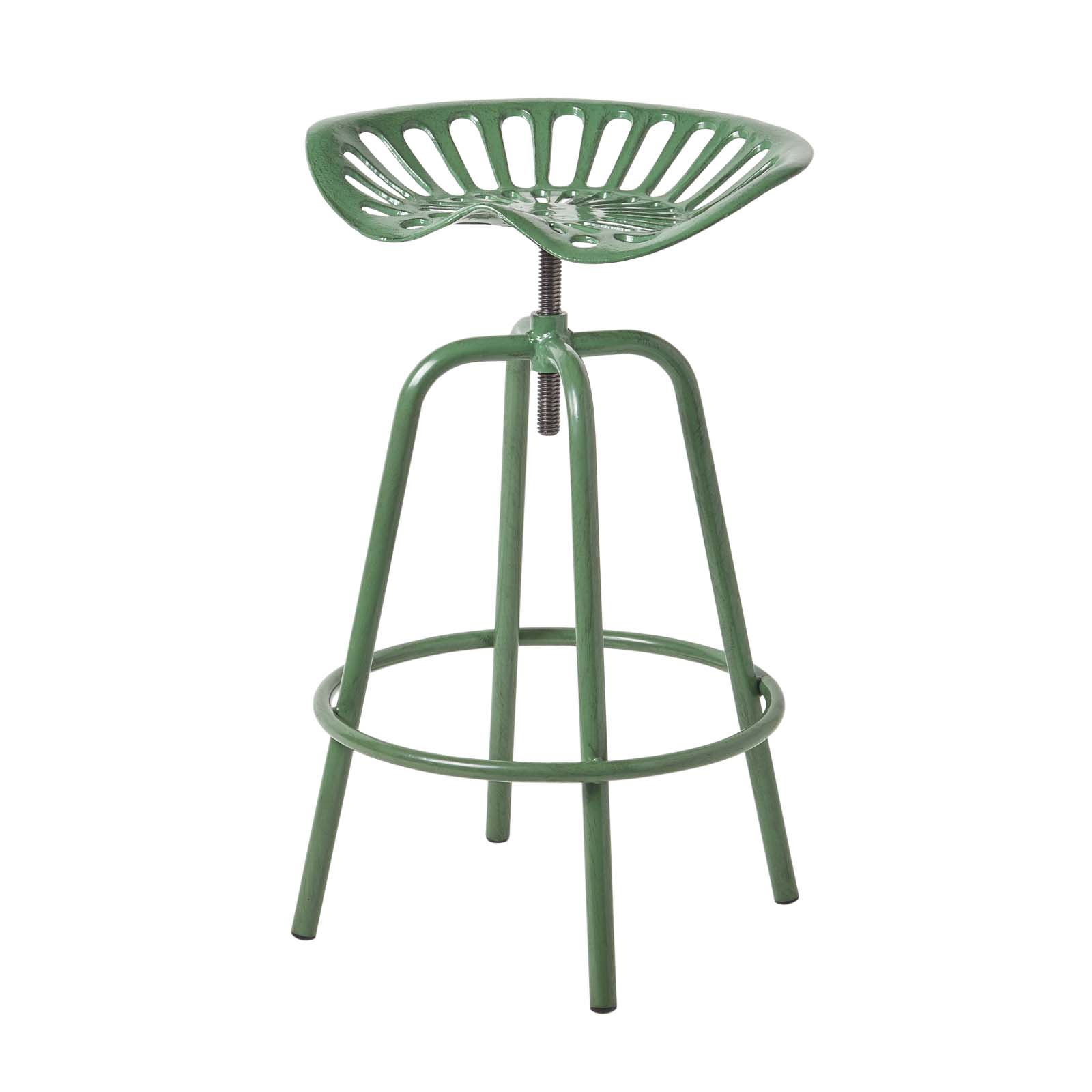 Tabouret Vintage Vert Avec Siège De Tracteur Pivotant 70 Cm - Homescapes