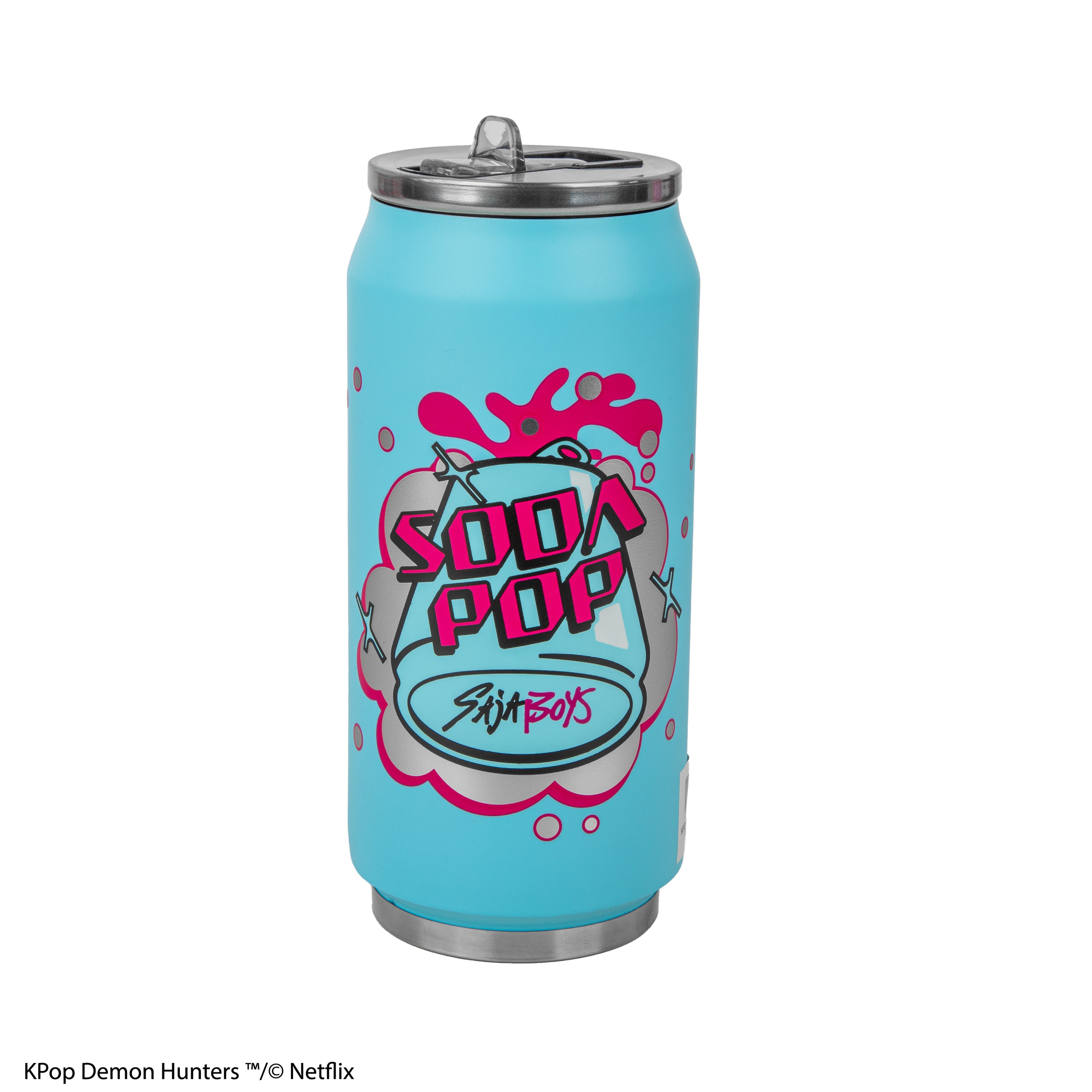 Mug Isotherme Avec Paille Soda Pop - Kpop Demon Hunters Bleu