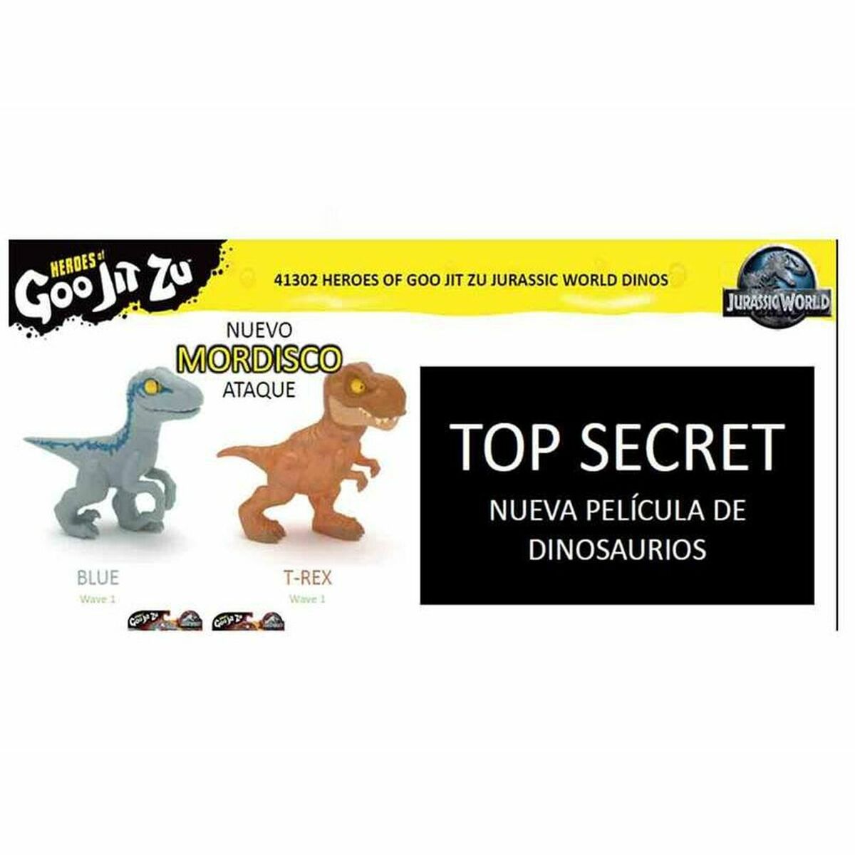 Figurines D'action Jurassic World Jit Zu Élastique 2 Pièces
