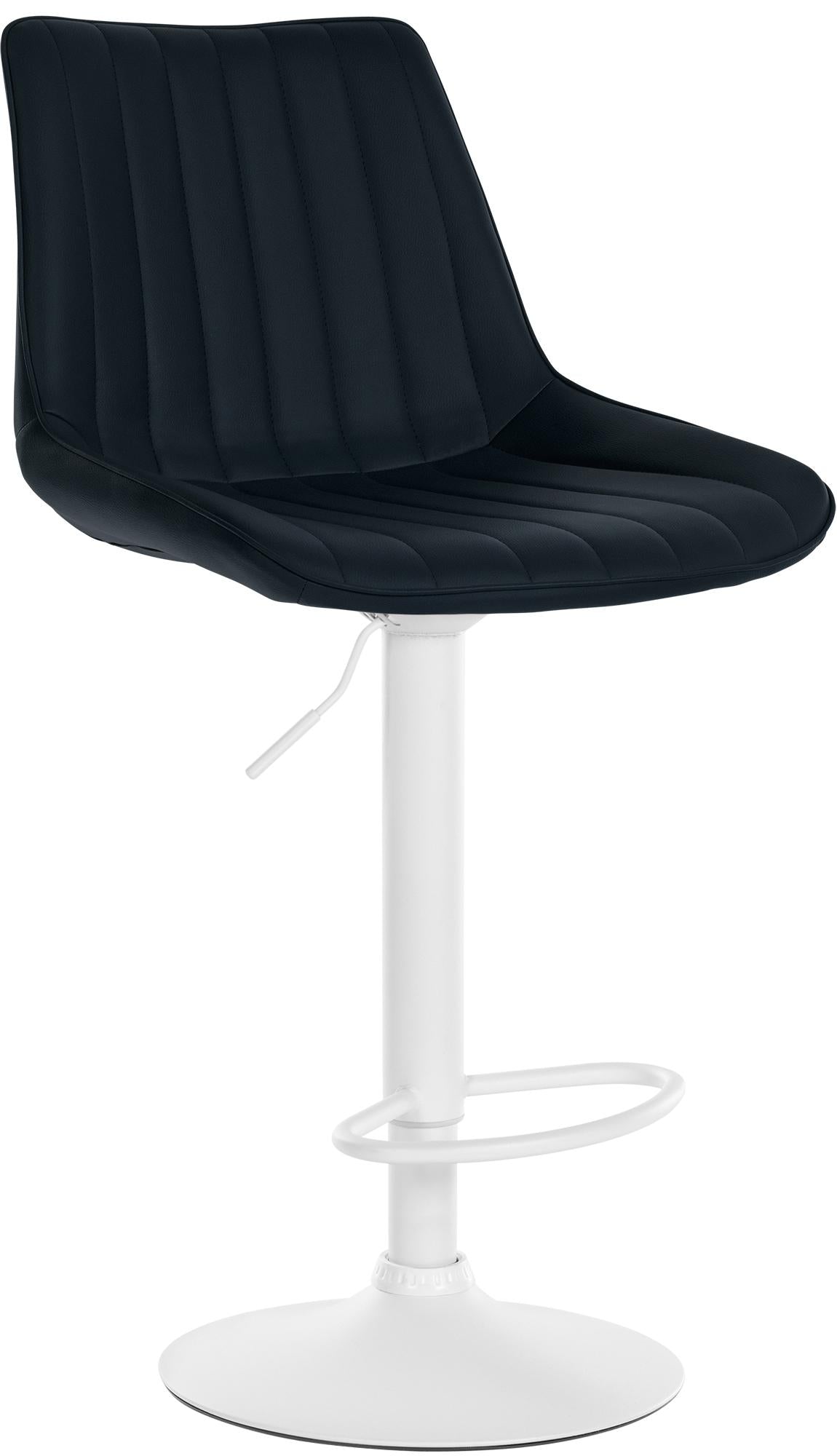 Tabouret De Bar X1 Réglable En Hauteur Pivotant À 360° Assise En Pvc Noir 10_0005425