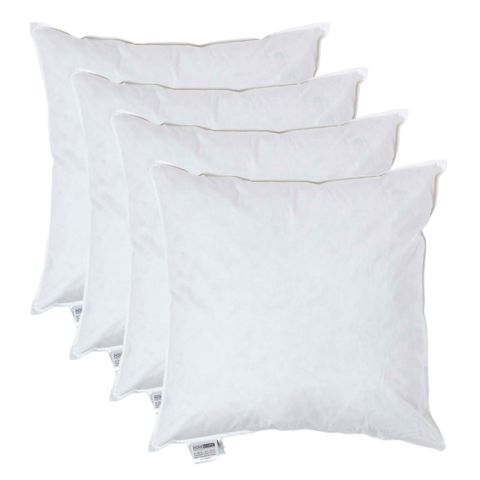 Coussin De Garnissage En Plumes De Canard, 60x60cm Lot De 4 - Homescapes