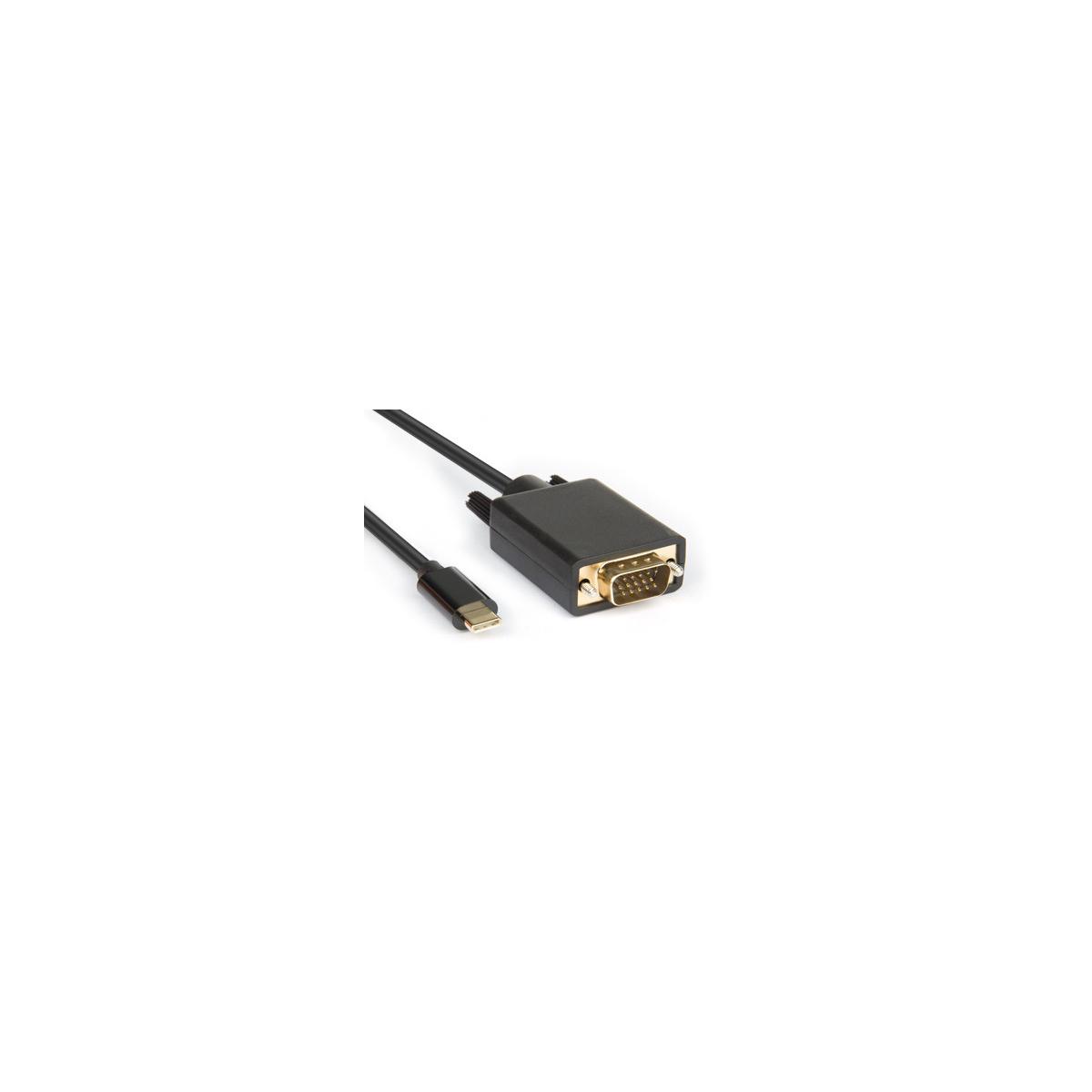 Hamlet Xvauc-vga20 Câble Vidéo Et Adaptateur 2 M Usb Type-c Vga (d-sub) Noir