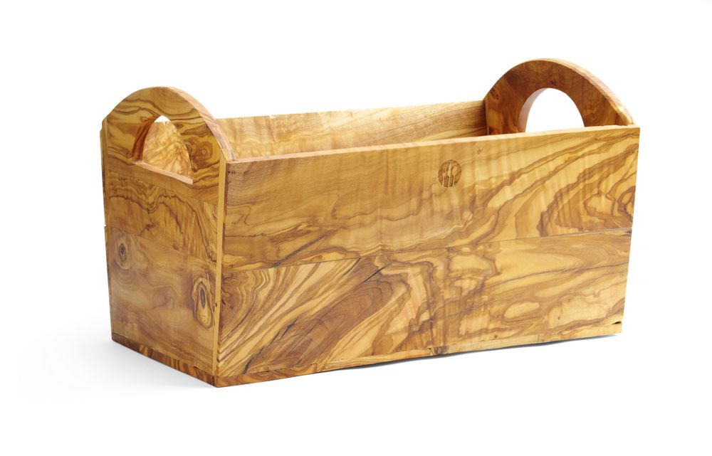 Boîte À Pain En Bois D'olivier 245x198x(h)194 Mm - Hendi