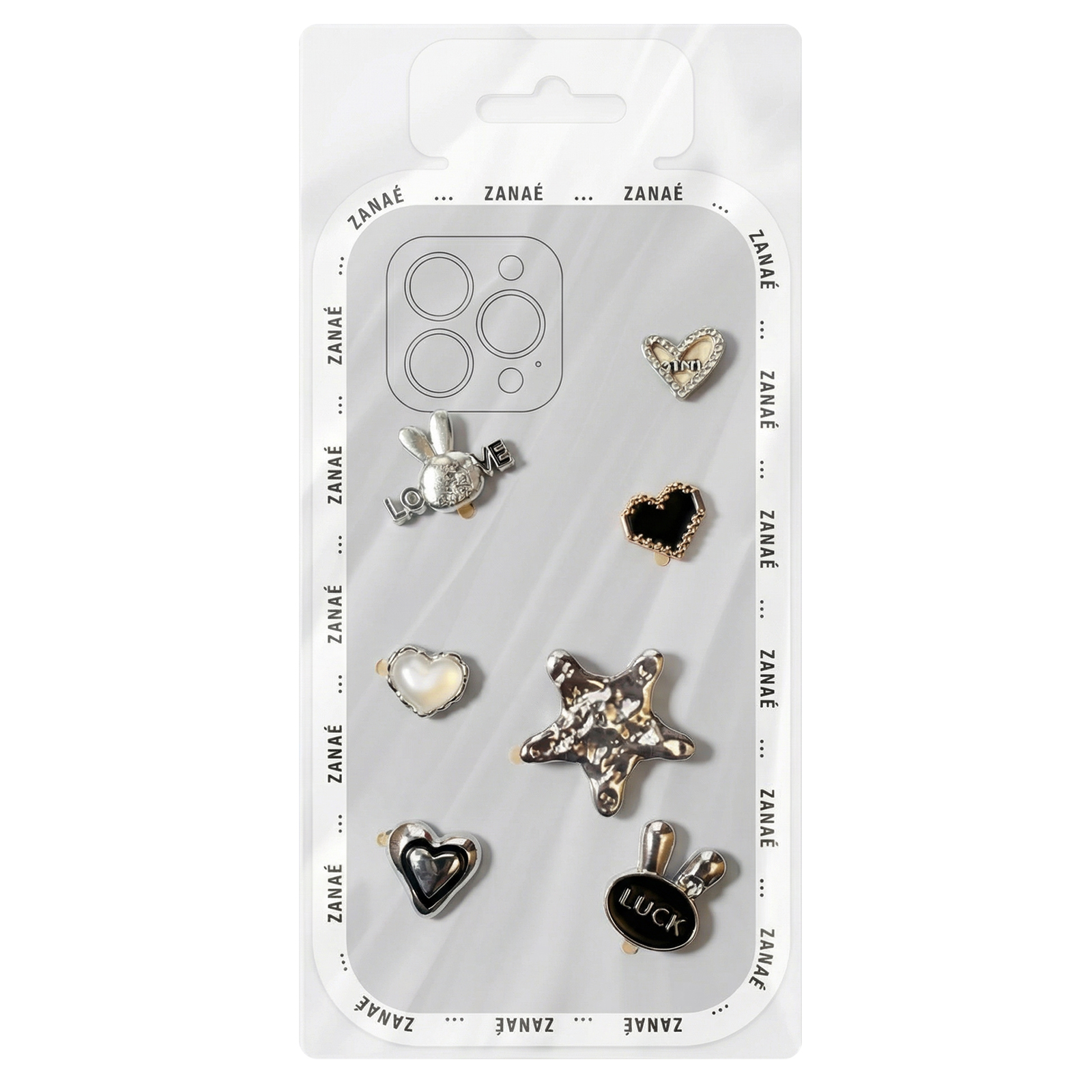 Stickers 3d Relief Pour Smartphone Et Coque Pearl Bunny Motifs Décoratifs Dorée Zanaé