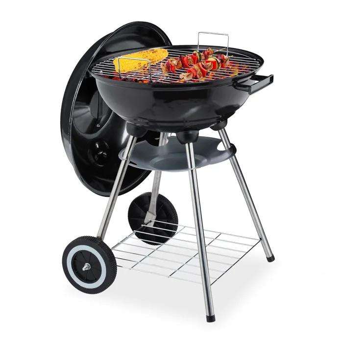 Barbecue Charbon Horizontal Relaxdays Acier Noir 48 X 40 X 58 Cm