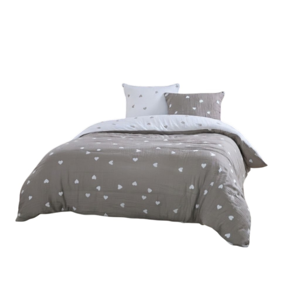 Parure De Lit Charme En Gaze De Coton