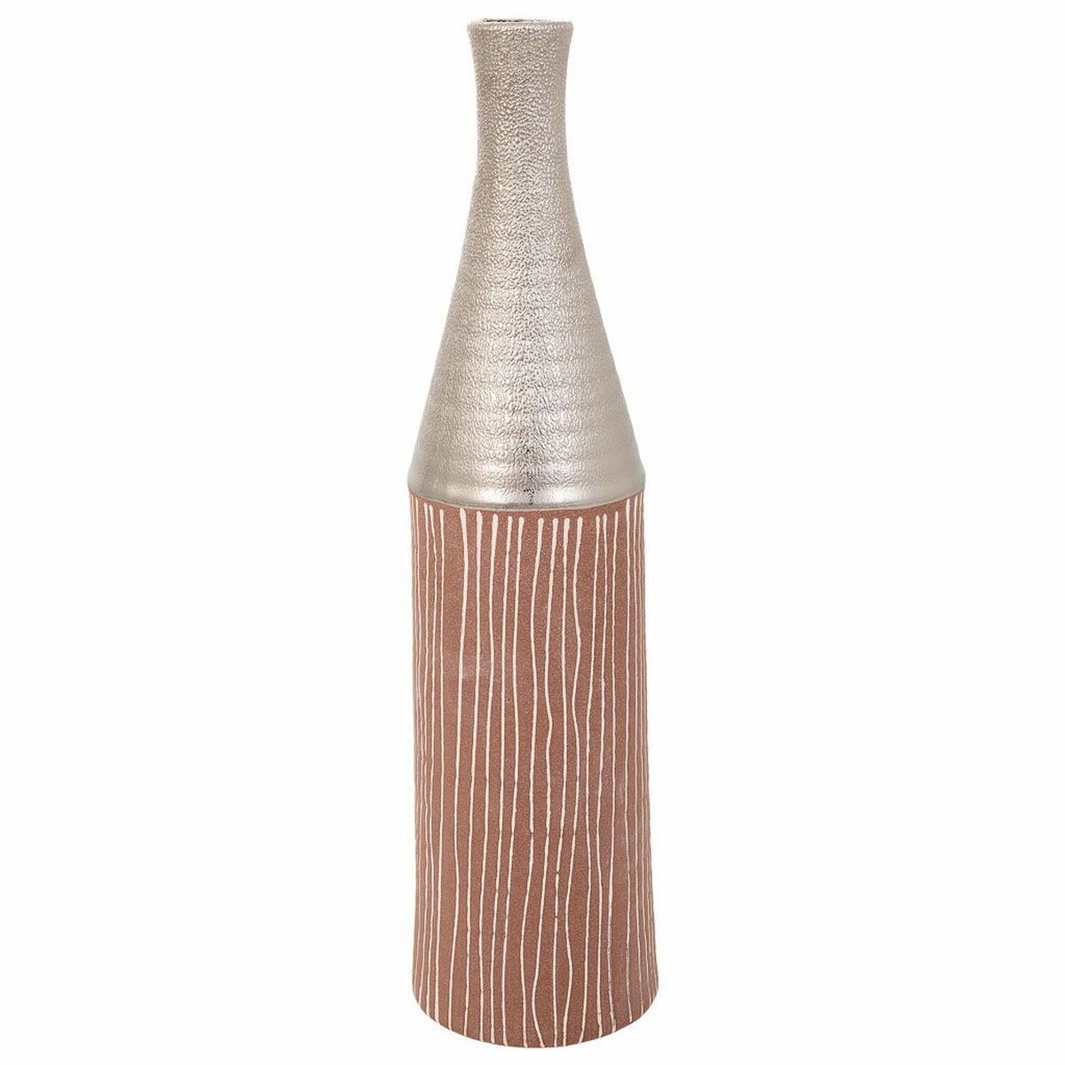 Vase Alexandra House Living Argent Céramique 13 X 53 X 13 Cm