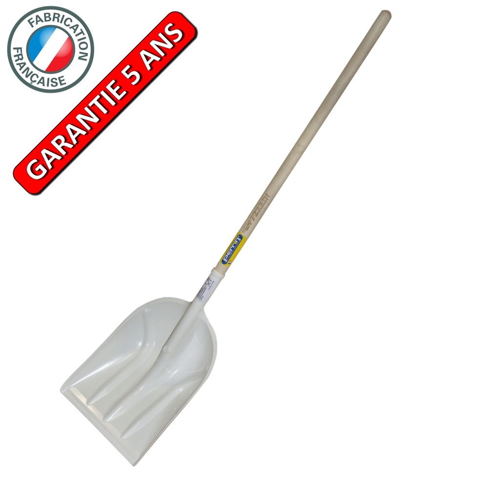 Pelle À Neige Plastique Alimentaire Manche 1,20 M, Pour Le Déneigement Et L'agricu...