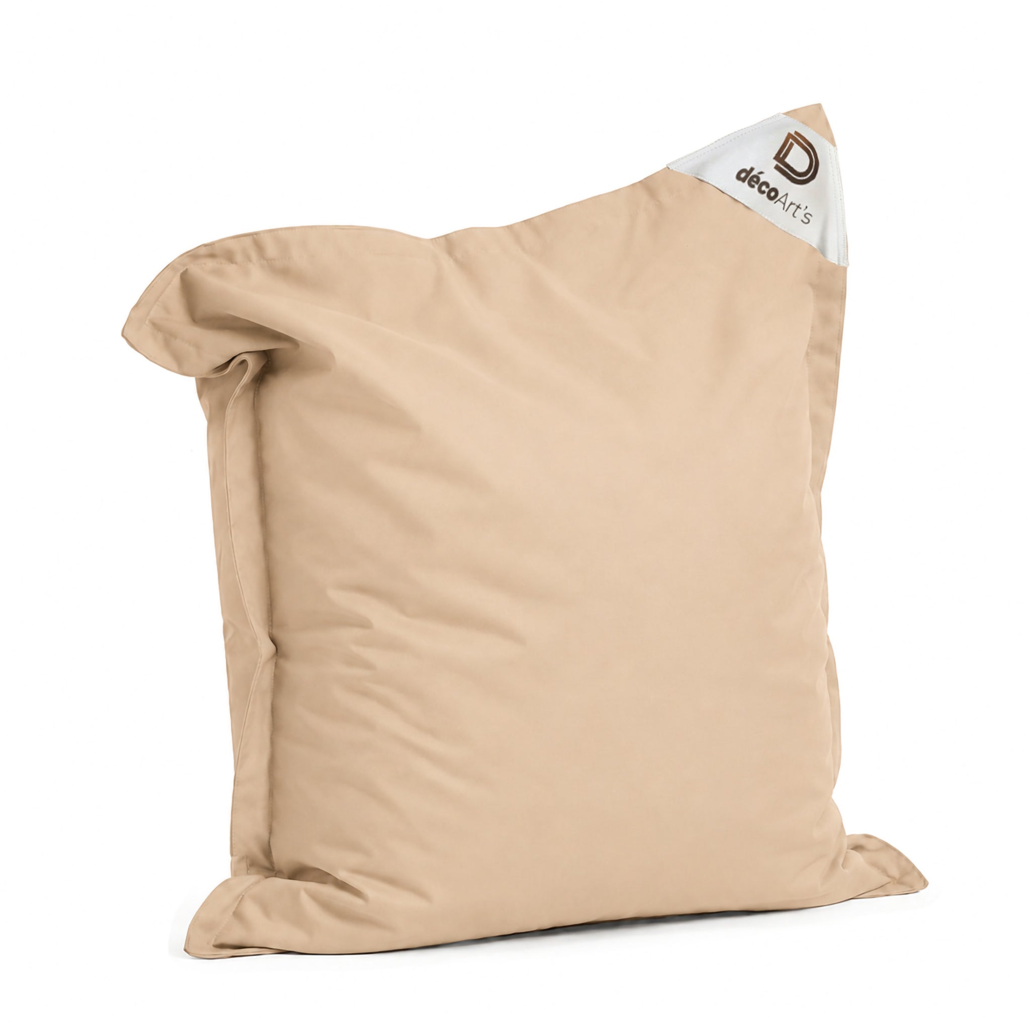 Housse De Pouf Xl 120x80 Beige - (housse Seule À Garnir - Intérieur/extérieur)