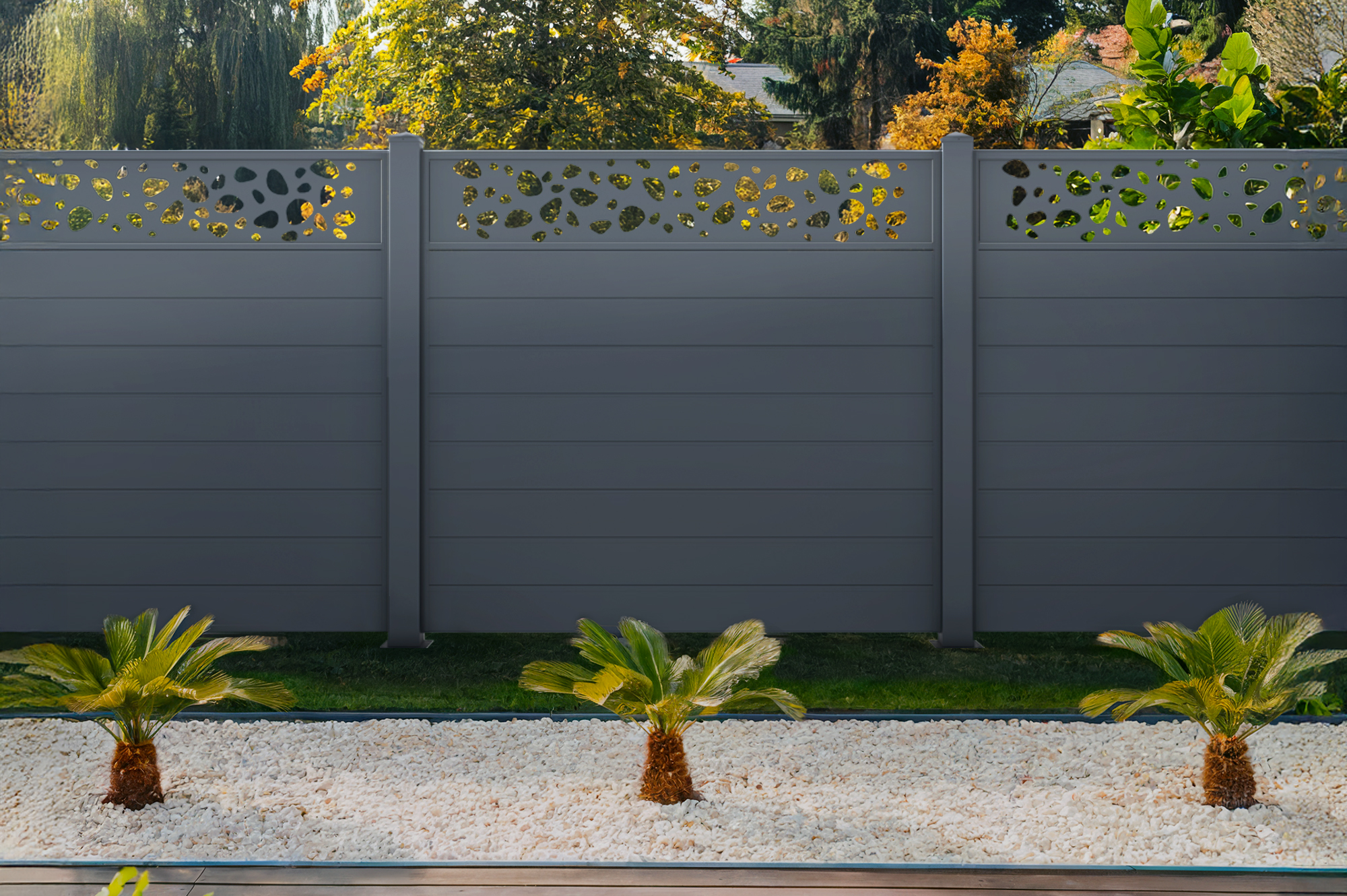 Casanoov Lot De 2 Kits De Clôture Aluminium Sunny H.170 Cm - Kits Complet 3.8m
