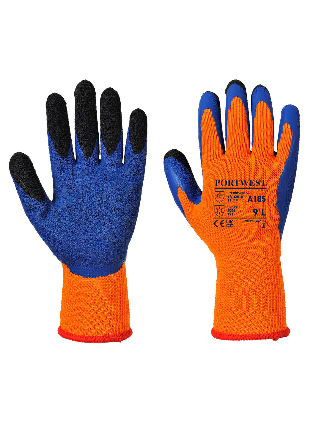 Gant Duo-therm Couleur: Orange/bleu Taille M - Portwest