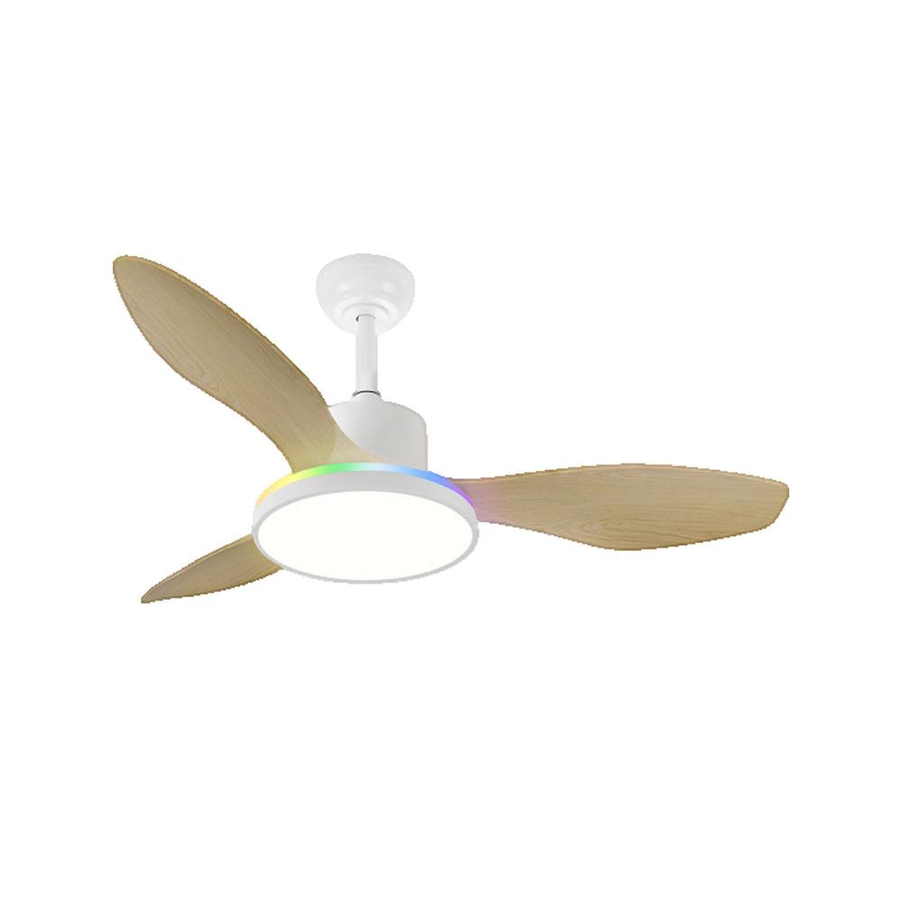 Ventilateur Plafonnier Fabrilamp Mandala Lumière Rgb Télécommande 48w