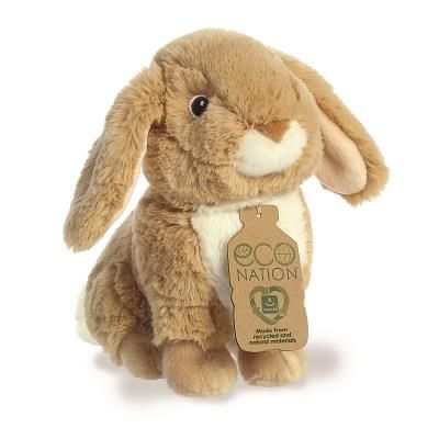 Peluche Aurora Eco Nation Lapin Oreille Tombante 23cm Multicolor