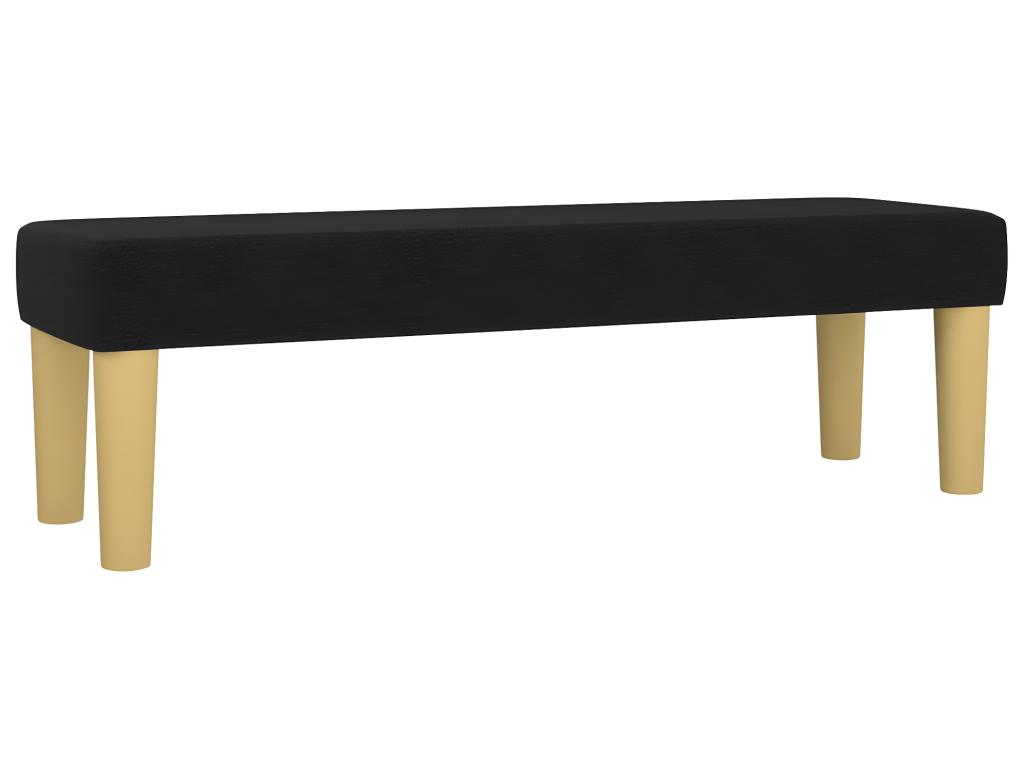 Banc Banquette 100 X 30 X 30 Cm Tissu Noir 02_0010609