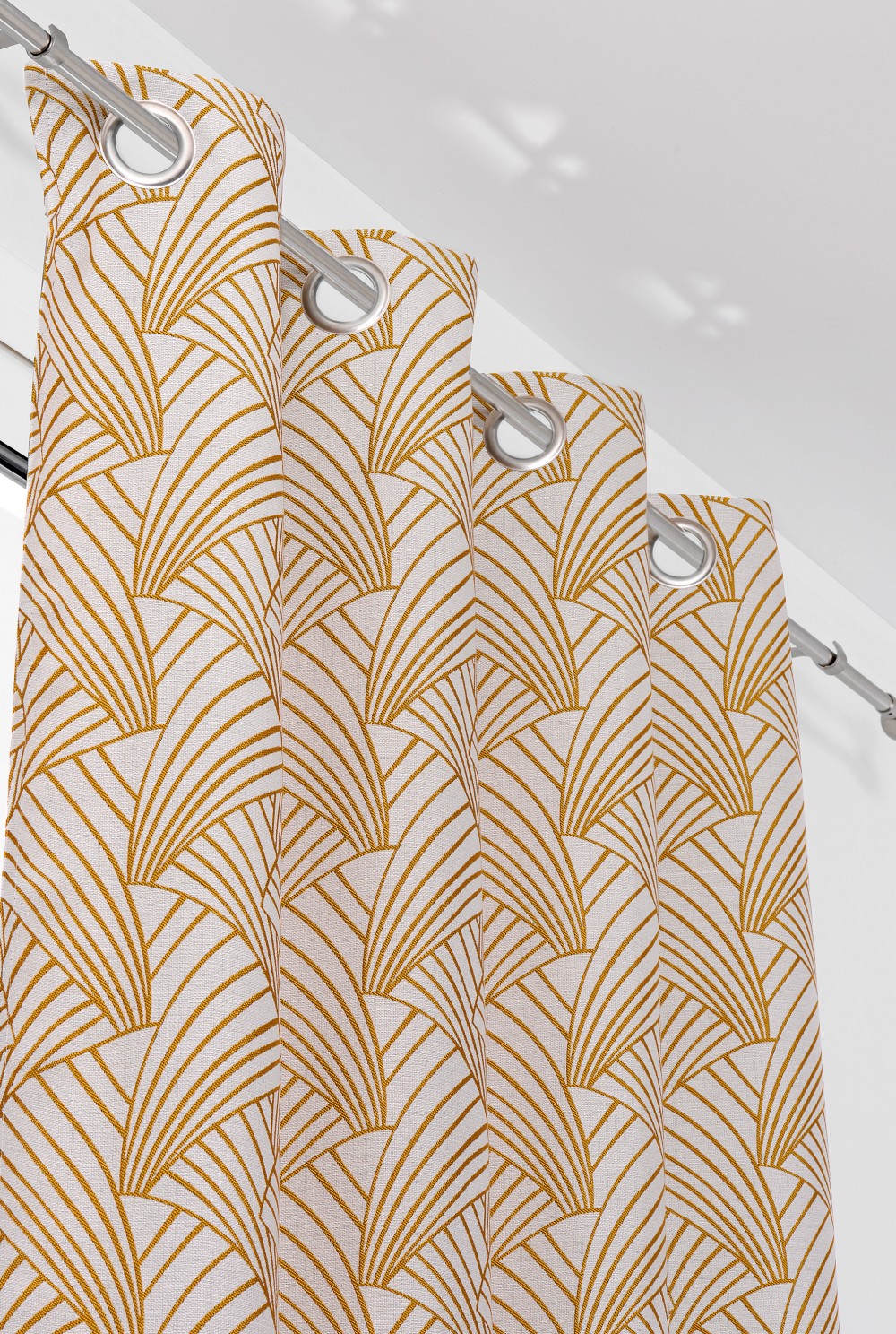 Rideau Tamisant, Ardeco Moutarde L.135 X H.250 Cm Linder