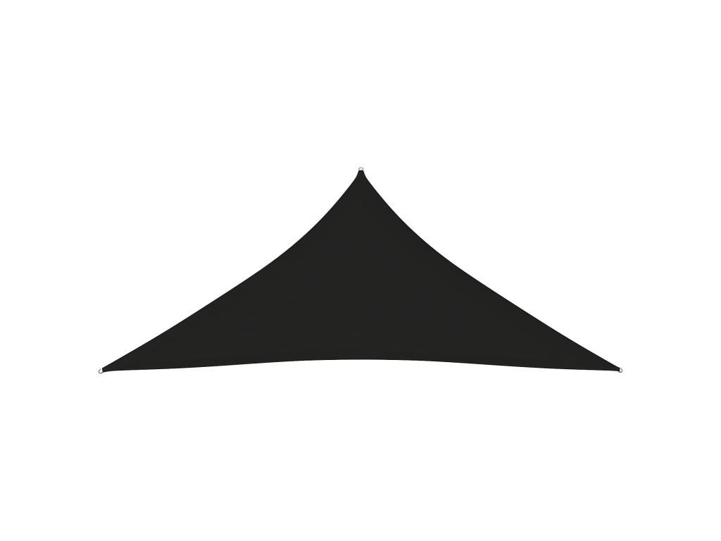 Voile Toile D'ombrage Parasol Tissu Oxford Triangulaire 3,6 X 3,6 X 3,6 M Noir 02_0009816