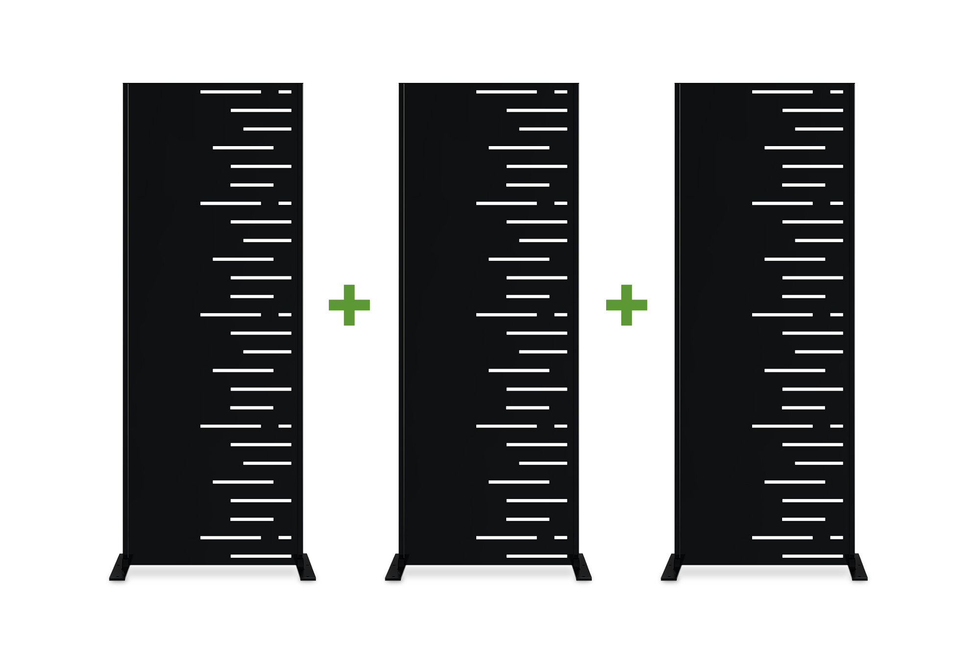 Casanoov Lot De 3 Panneaux Décoratifs Arlberg Noir H.160 Cm Motifs Côté Droit