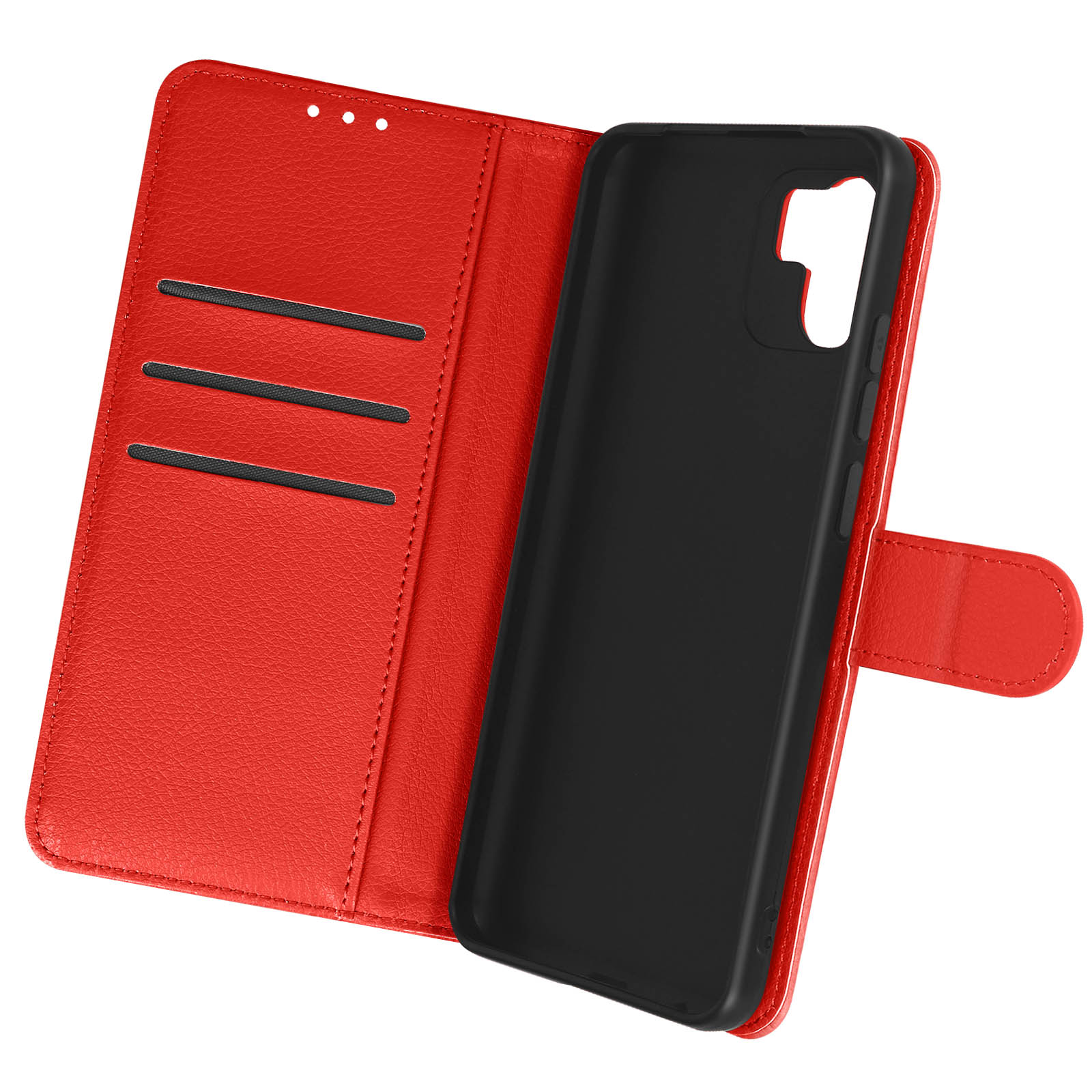 Etui Xiaomi Redmi A1 Et A2 Support Video Portefeuille Rouge Rouge