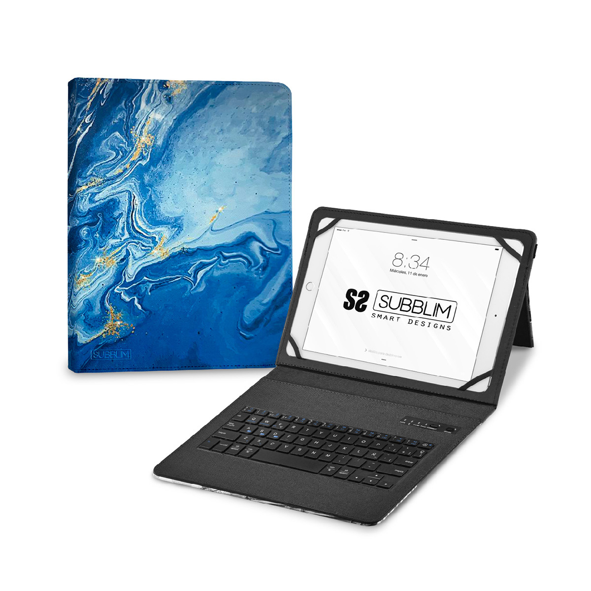 Subblim Subkt5-bttb01 Clavier Pour Tablette Qwerty Espagnole Bluetooth Multicolore